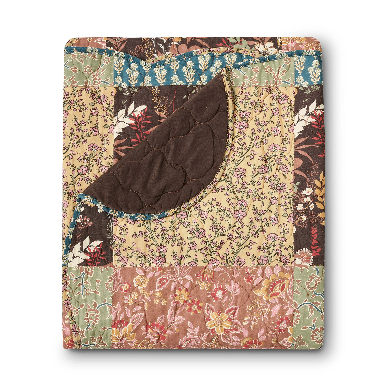 Greenland Home Fashions Hazel Cotton Face Microfiber Back Accessory Throw 50x60 Multi