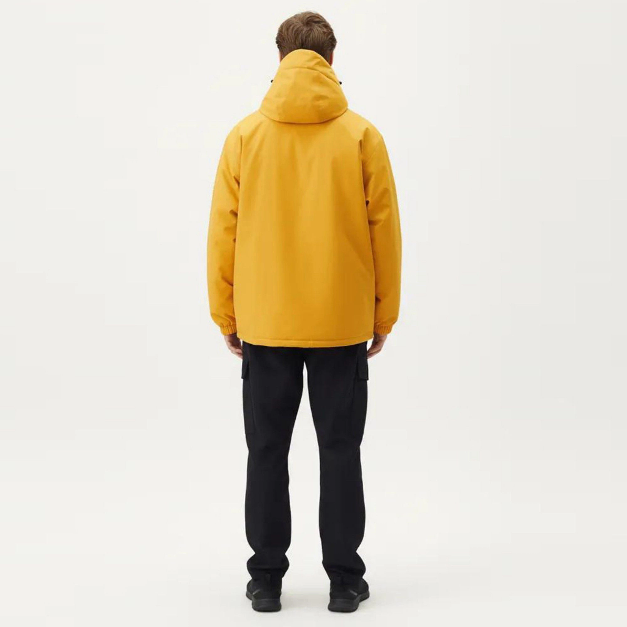 Anna-Kaci Men's Hooded Zip Front Jacket with Long Sleeves and Clean Panel Construction