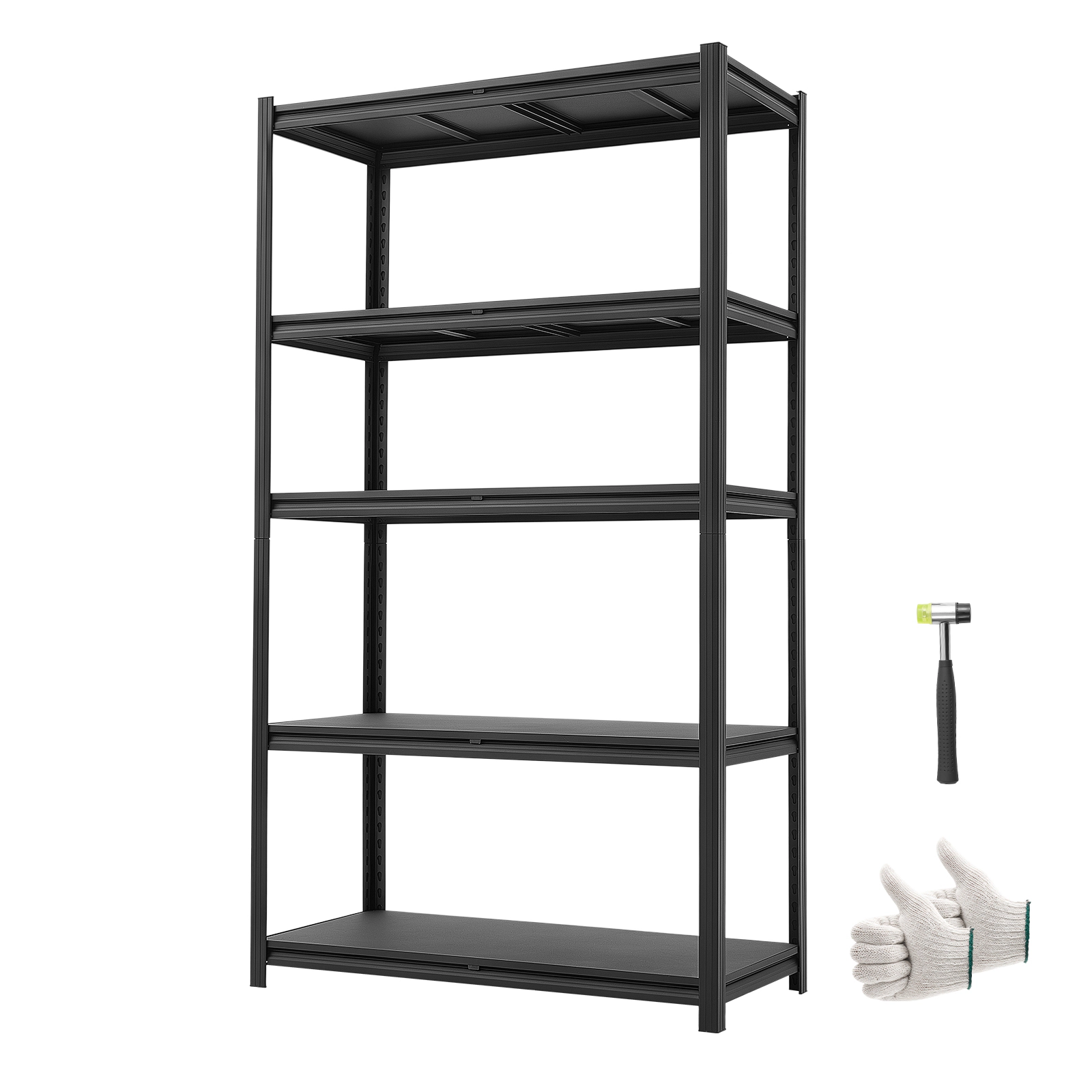 Flynama 5 Tier 40.6 x 18.3 x 71.4 in Shelves 3000 LBS Adjustable Heavy Duty Utility Rack for Garage Warehouse