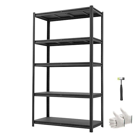 Flynama 5 Tier 40.6 x 18.3 x 71.4 in Shelves 3000 LBS Adjustable Heavy Duty Utility Rack for Garage Warehouse