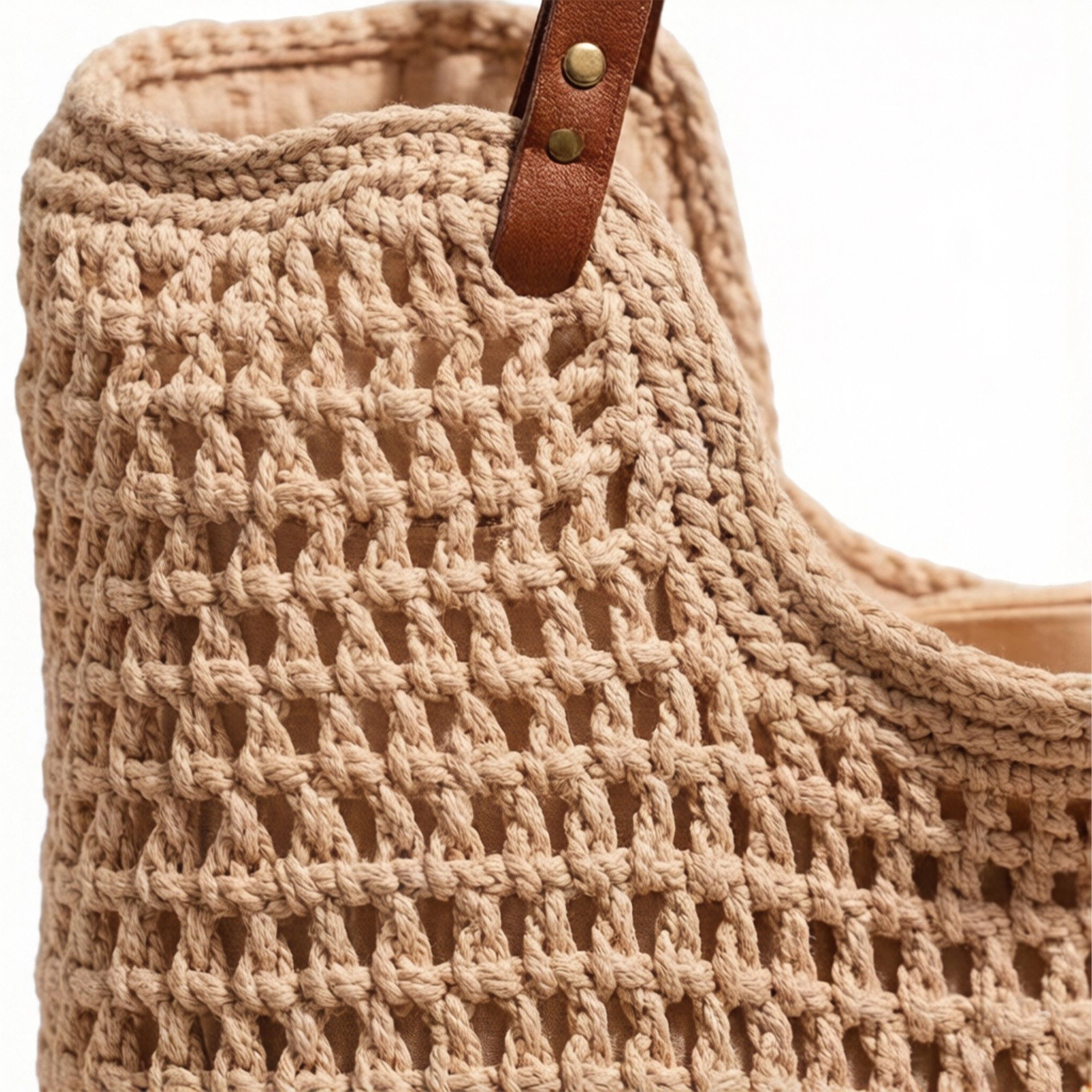 Alilang Women's Woven Crochet Tote Bag with Double Strap Lightweight Knit Shoulder Bag Large Capacity Handbag