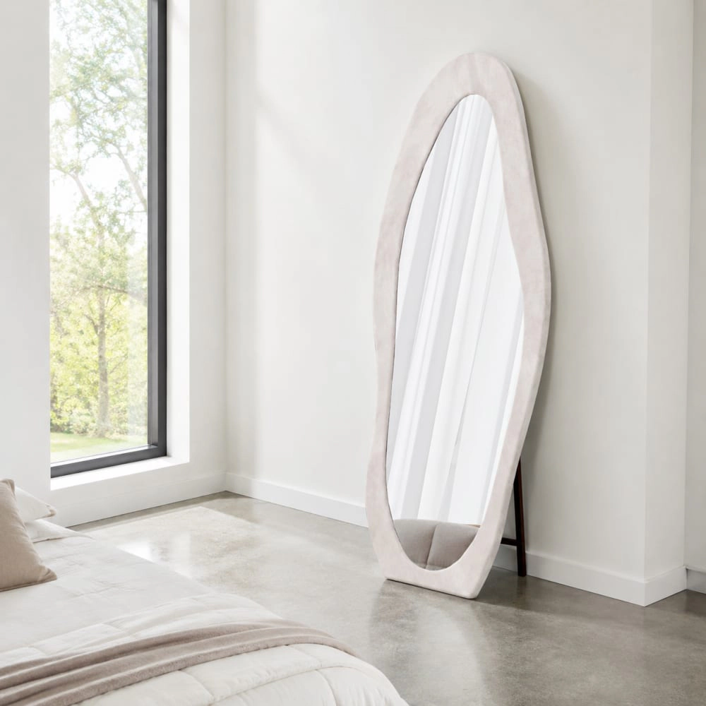 Toemoa Full Length Irregular Wavy Floor and Wall Mirror set of 1