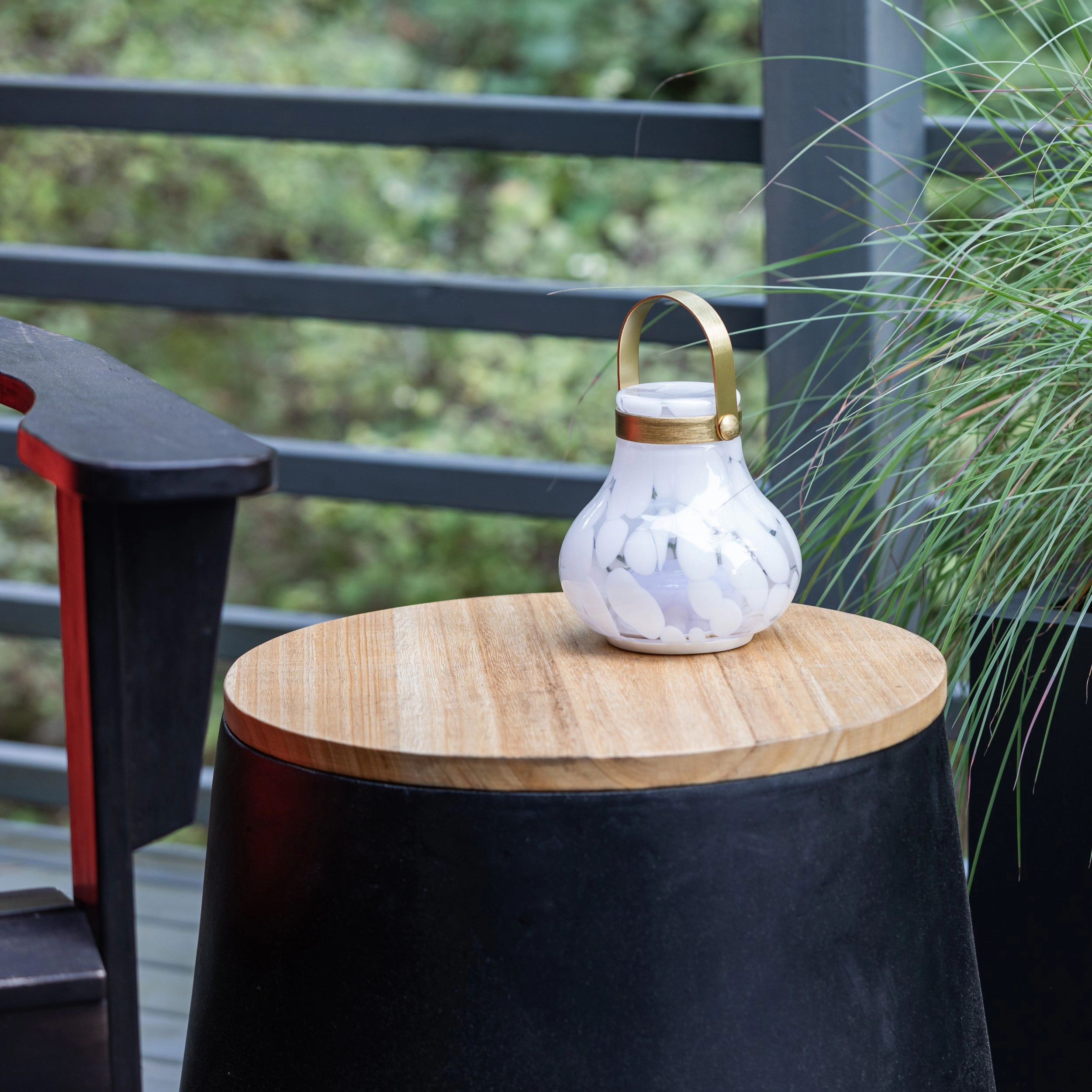 Allsop Home & Garden Moondrop Lantern Rechargeable Glass LED Lantern