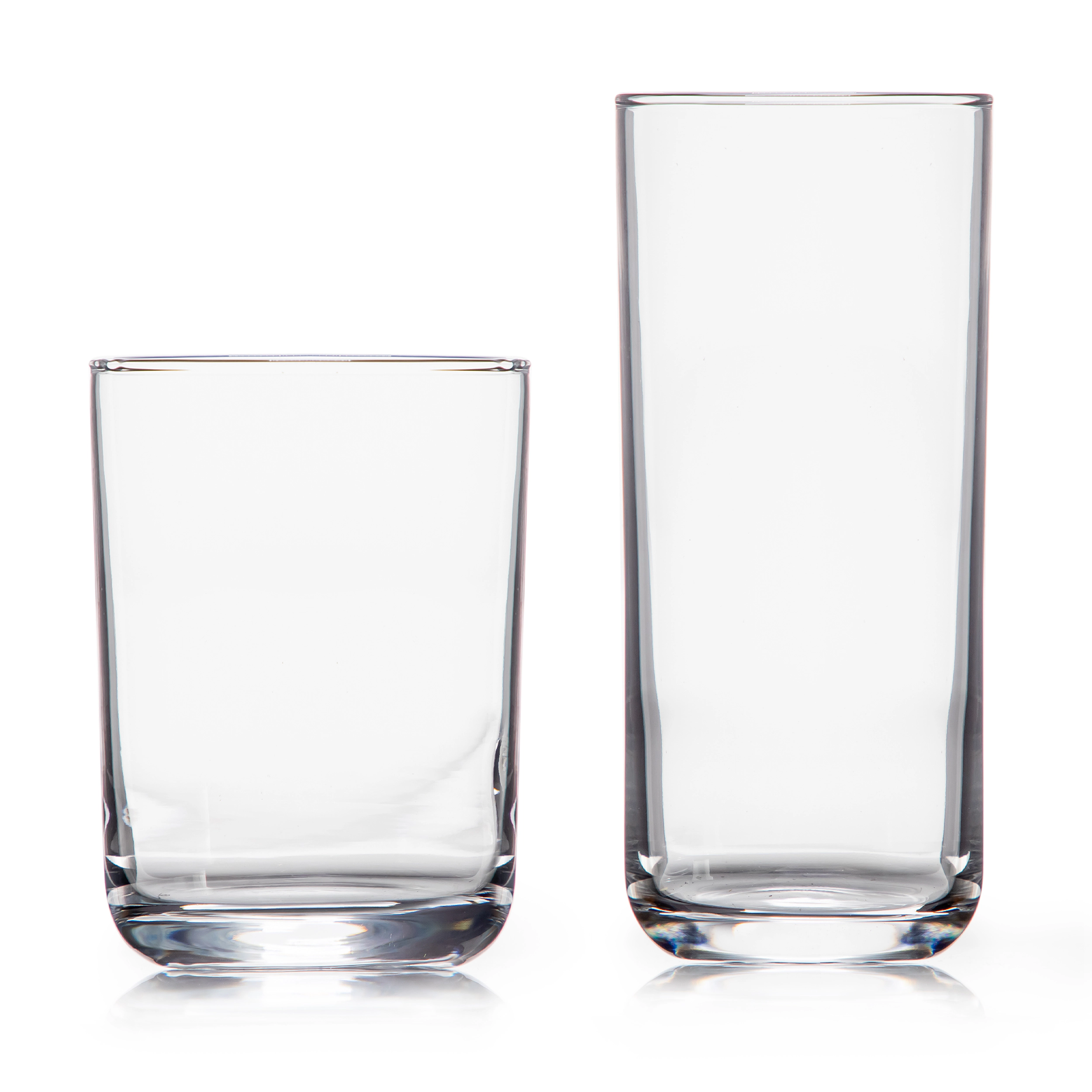 Gibson Home Emory 16 Piece Double Old Fashion and Tumbler Glassware Set