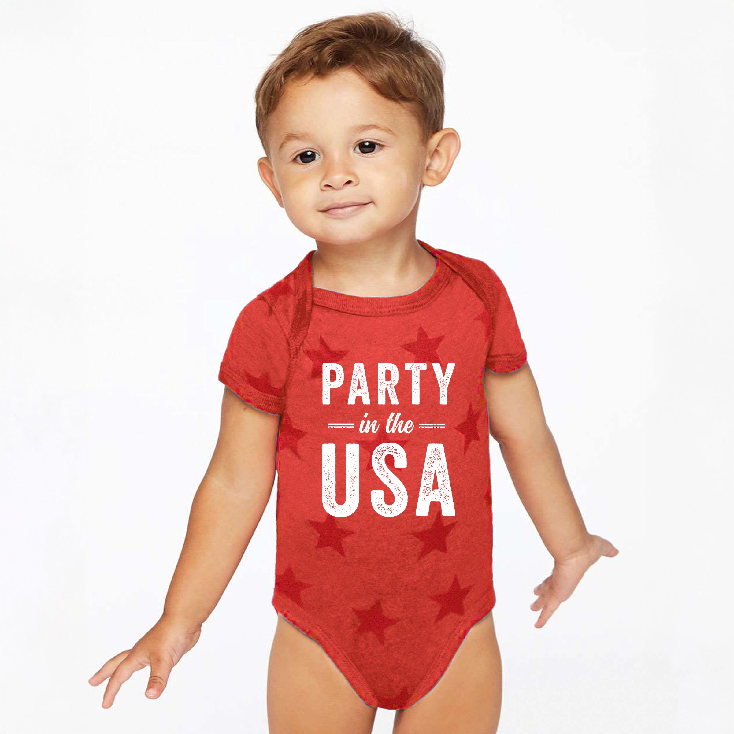 the Juniper Shop - Party USA Baby Short Sleeve Star Bodysuit