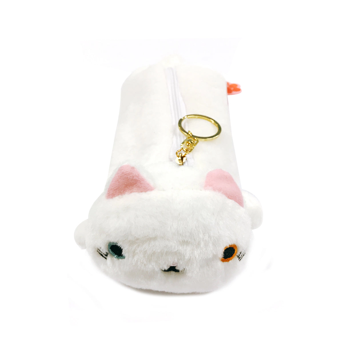 Wrapables Plush Cat Pencil Pouch, White