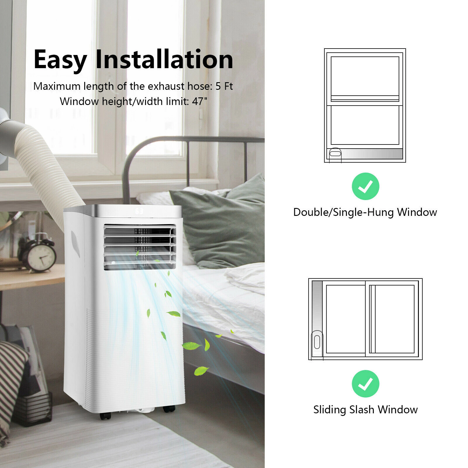SlickBlue Unisex Portable 8000 BTU Air Conditioner