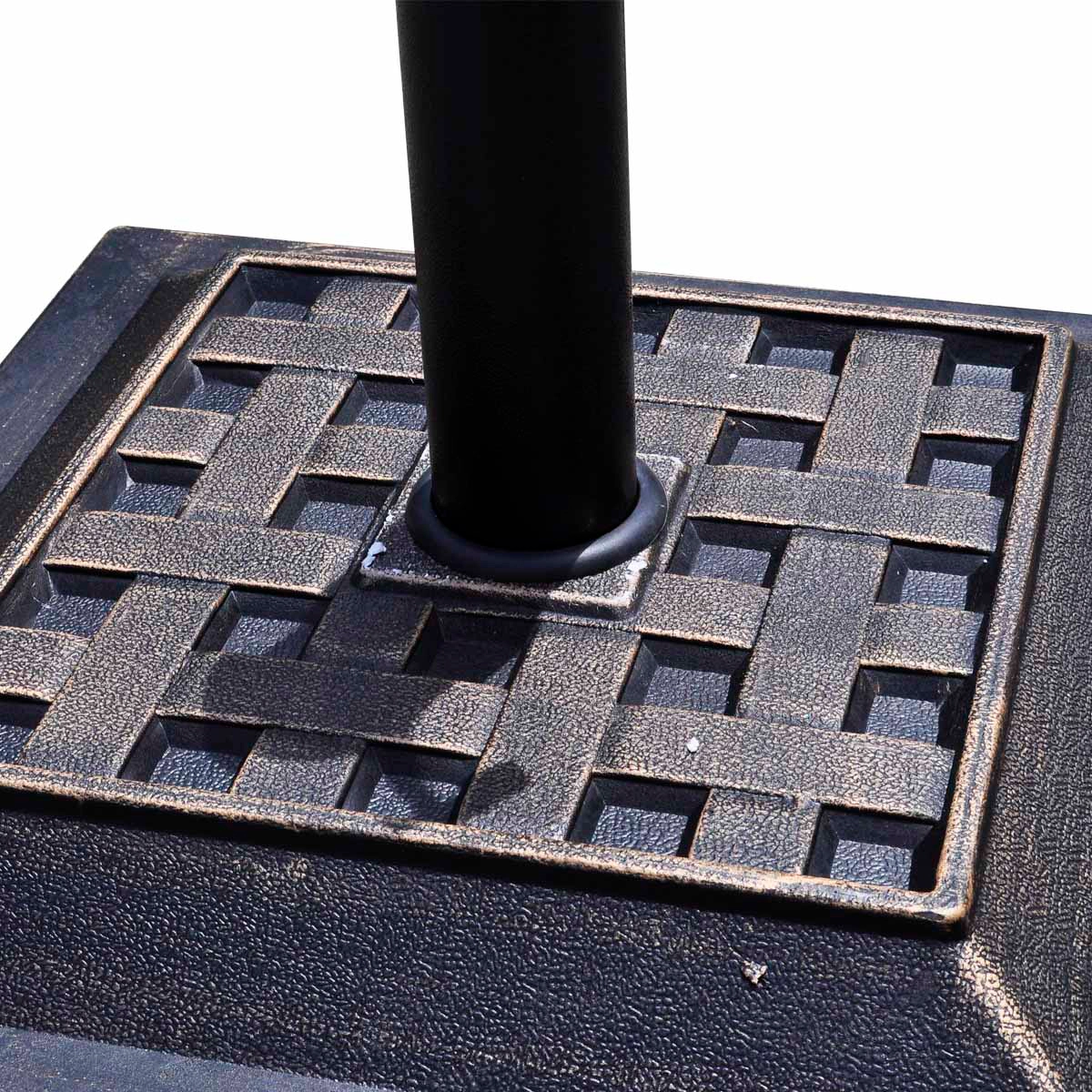 Hivvago 17.5 Inch Heavy Duty Square Umbrella Base Stand Of 30 Lbs For Outdoor