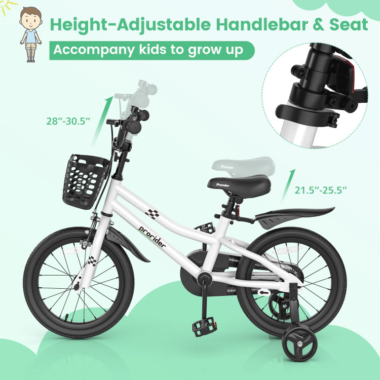 Hivvago 16 Inch Kids Bike with Removable Training Wheels
