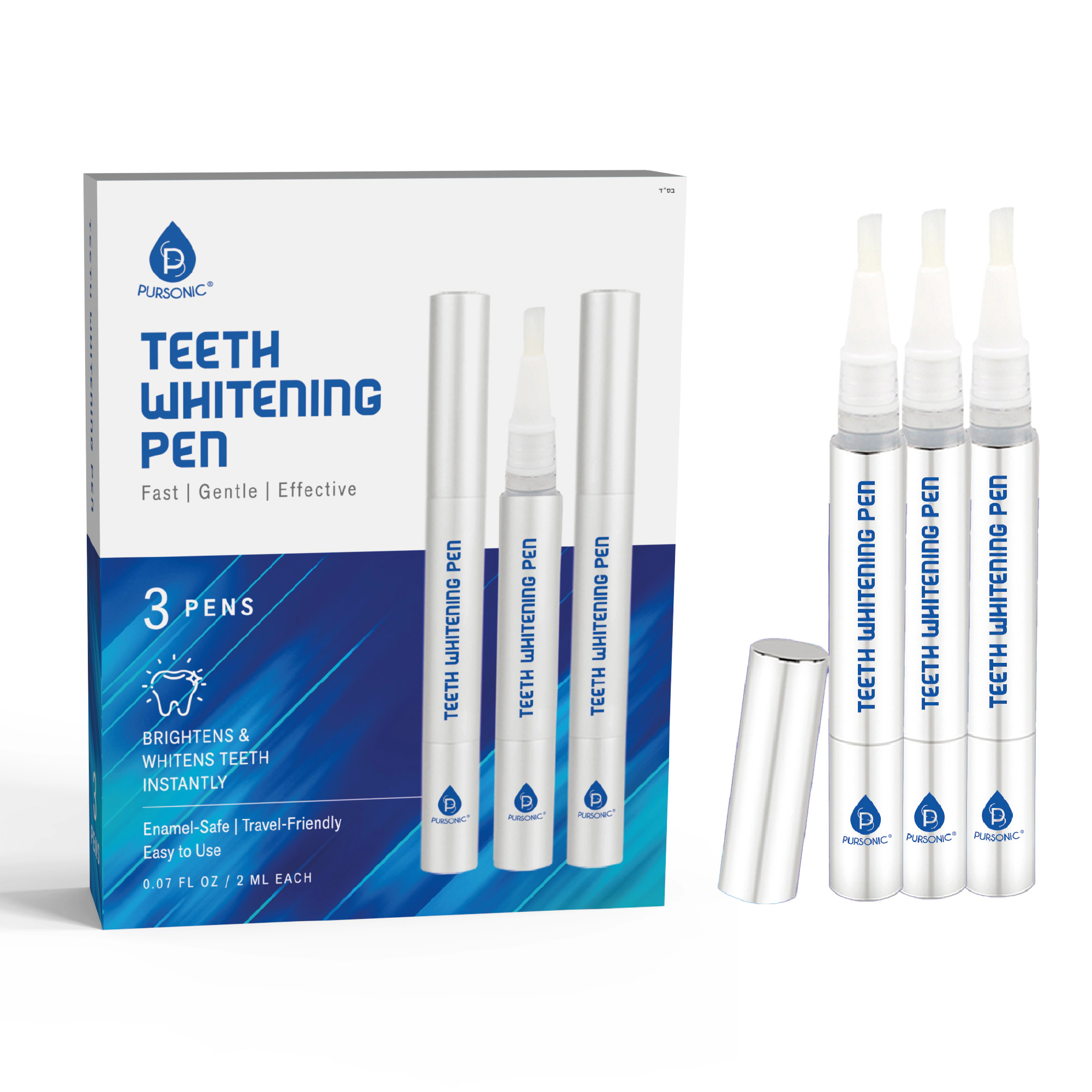 Pursonic Total Smile Confidence System: Professional Teeth Whitening Strips, Teeth Whitening Serum & Teeth Whitening Pen