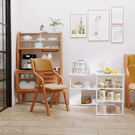 HONGGE 360-Degree Rotating L-Shaped Corner Computer Desk with Storage ...