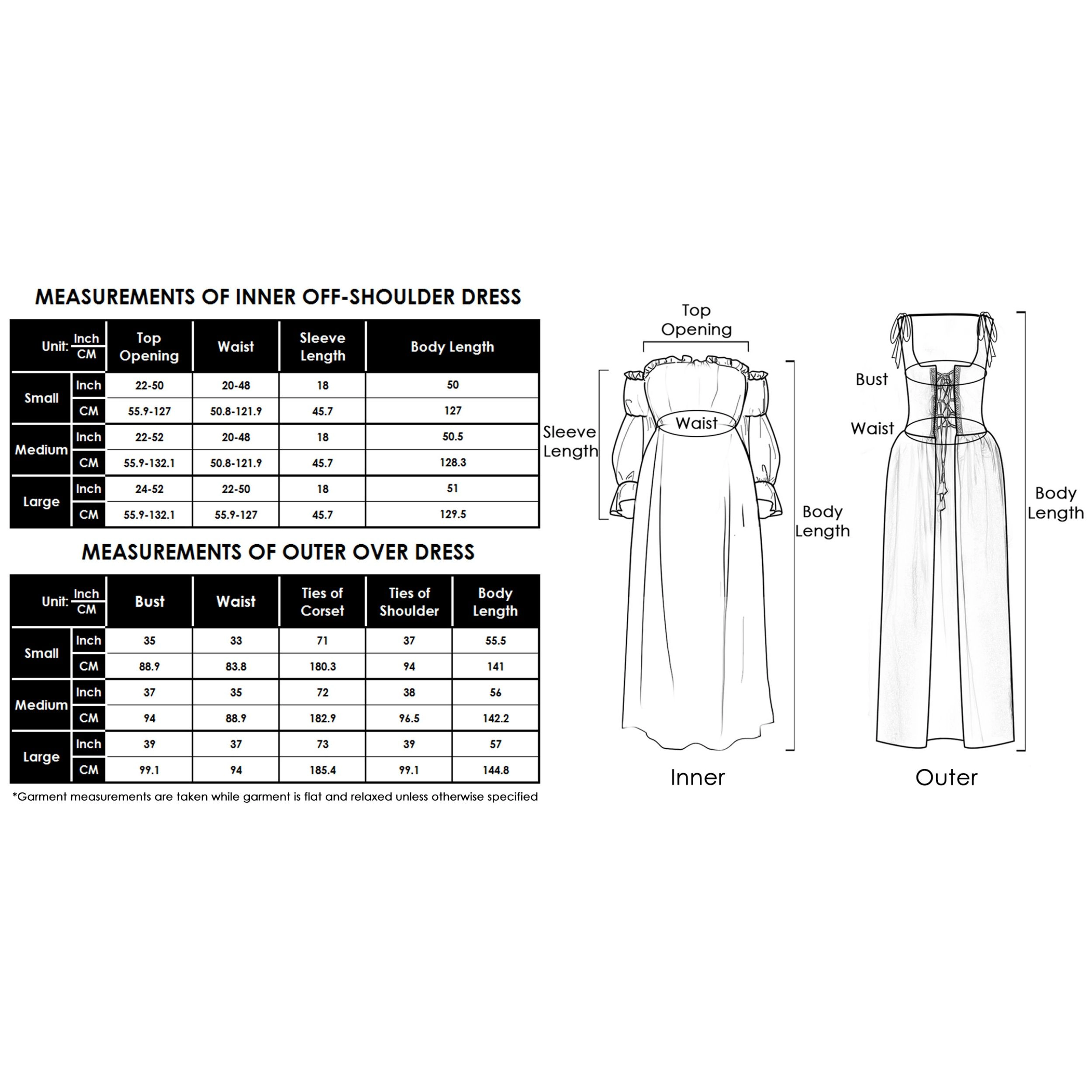 Anna-Kaci Women's Renaissance Lace-Up Shoulder Tie Straps Overdress