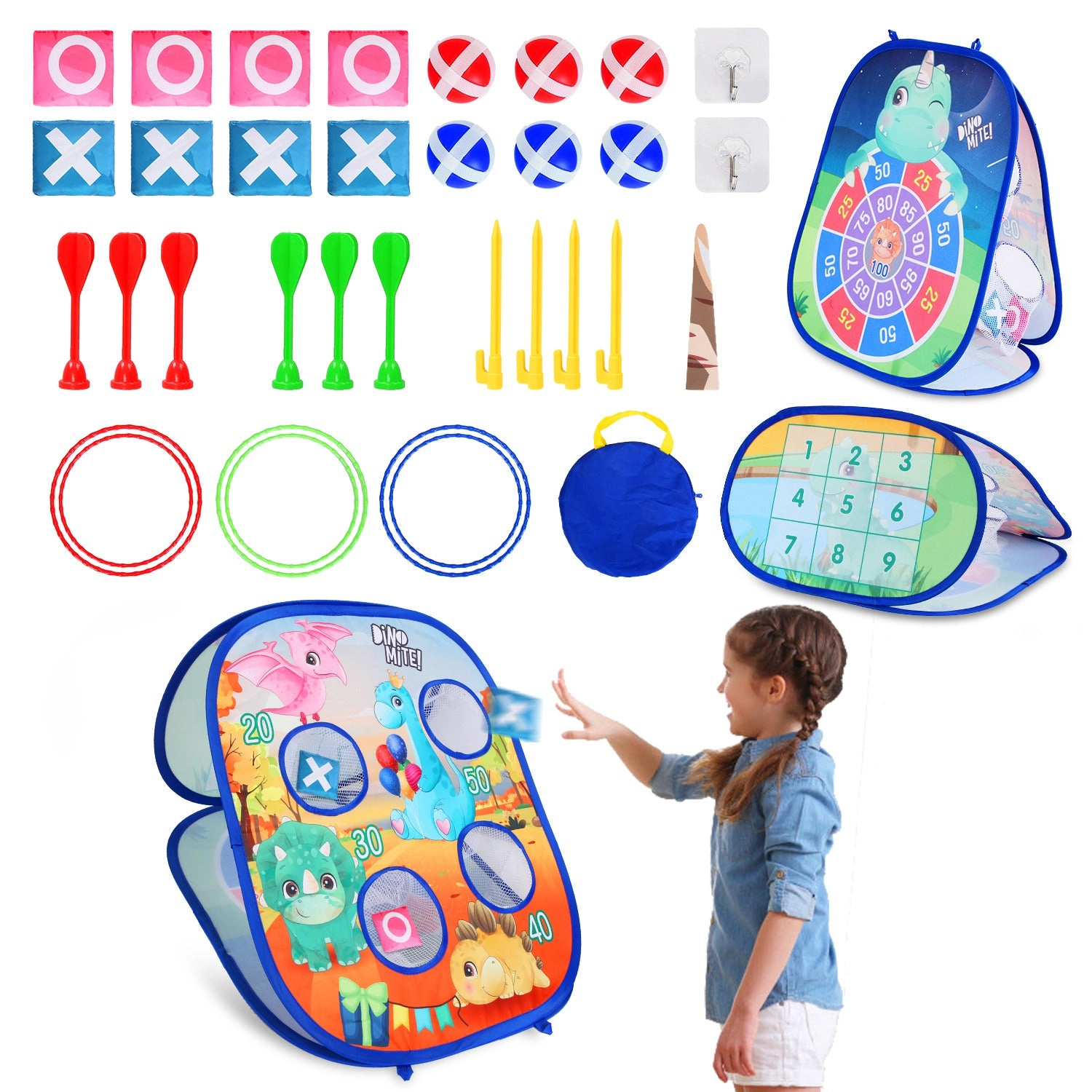 GBruno 5-in-1 Bean Bag Toss Game Set