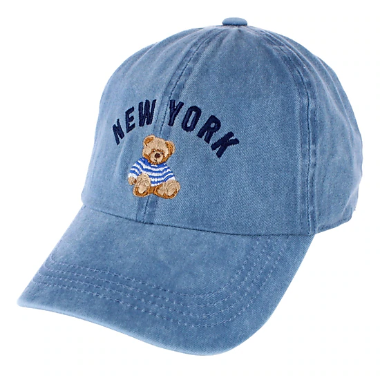 CTM Women's Embroidered City Teddy Bear Baseball Cap