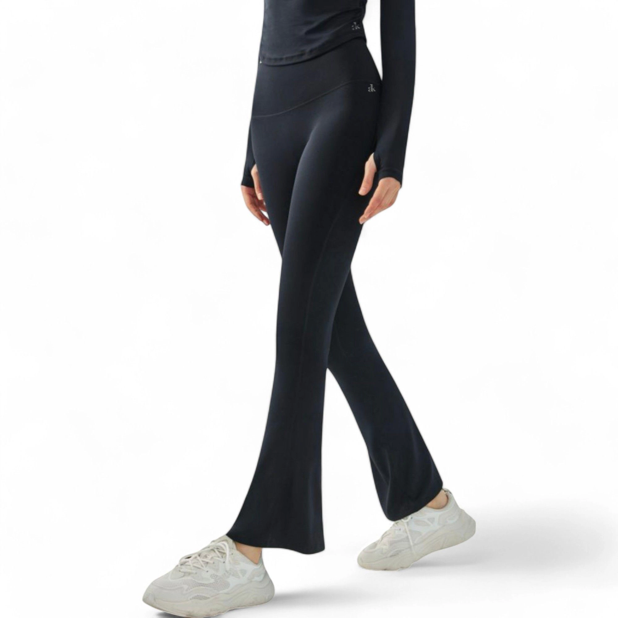 Anna-Kaci Women's High-Waist Flare Leggings with Stretch Fit