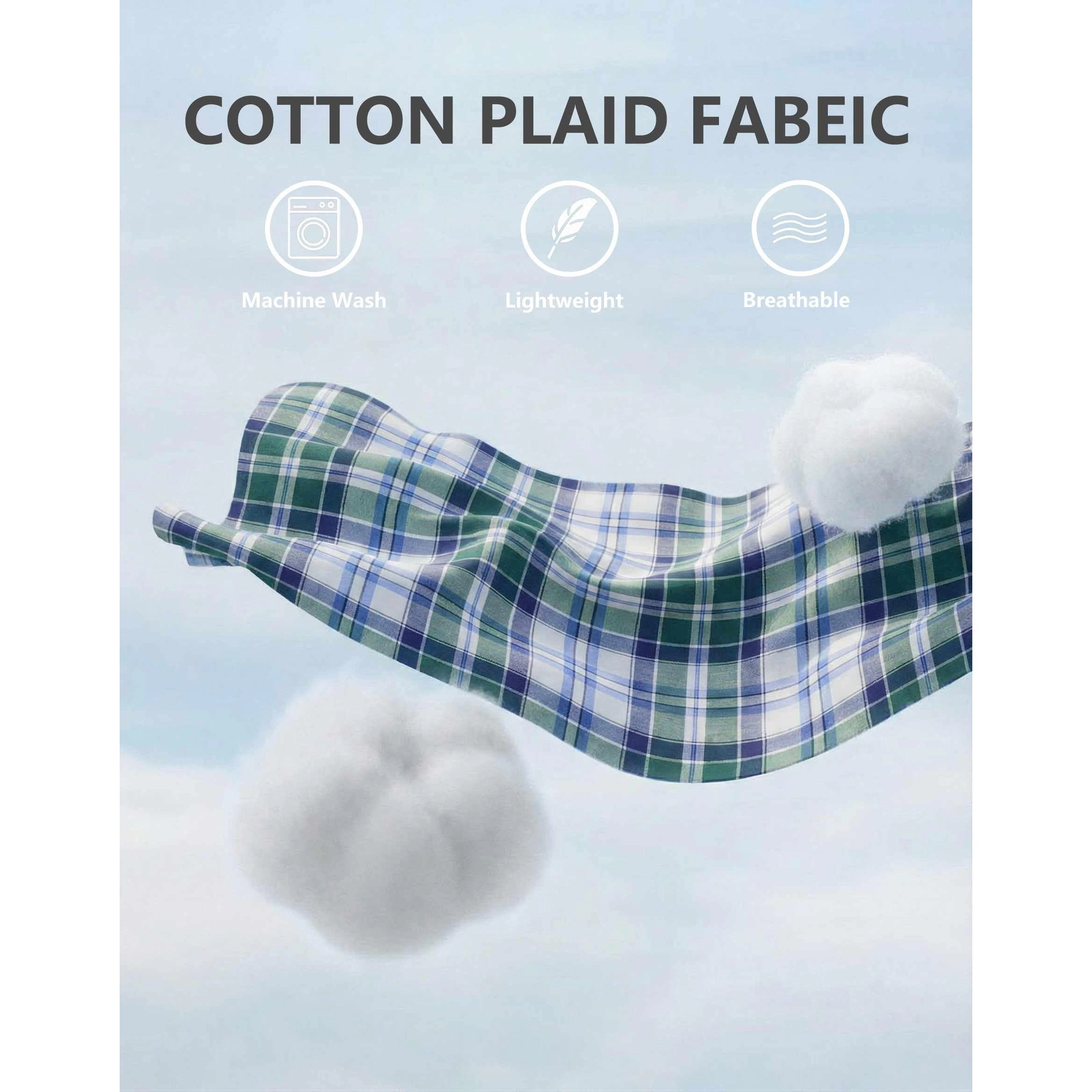 COOFANDY Mens Casual Plaid Long Sleeve Button Down Shirts Spread Collar Check Tops
