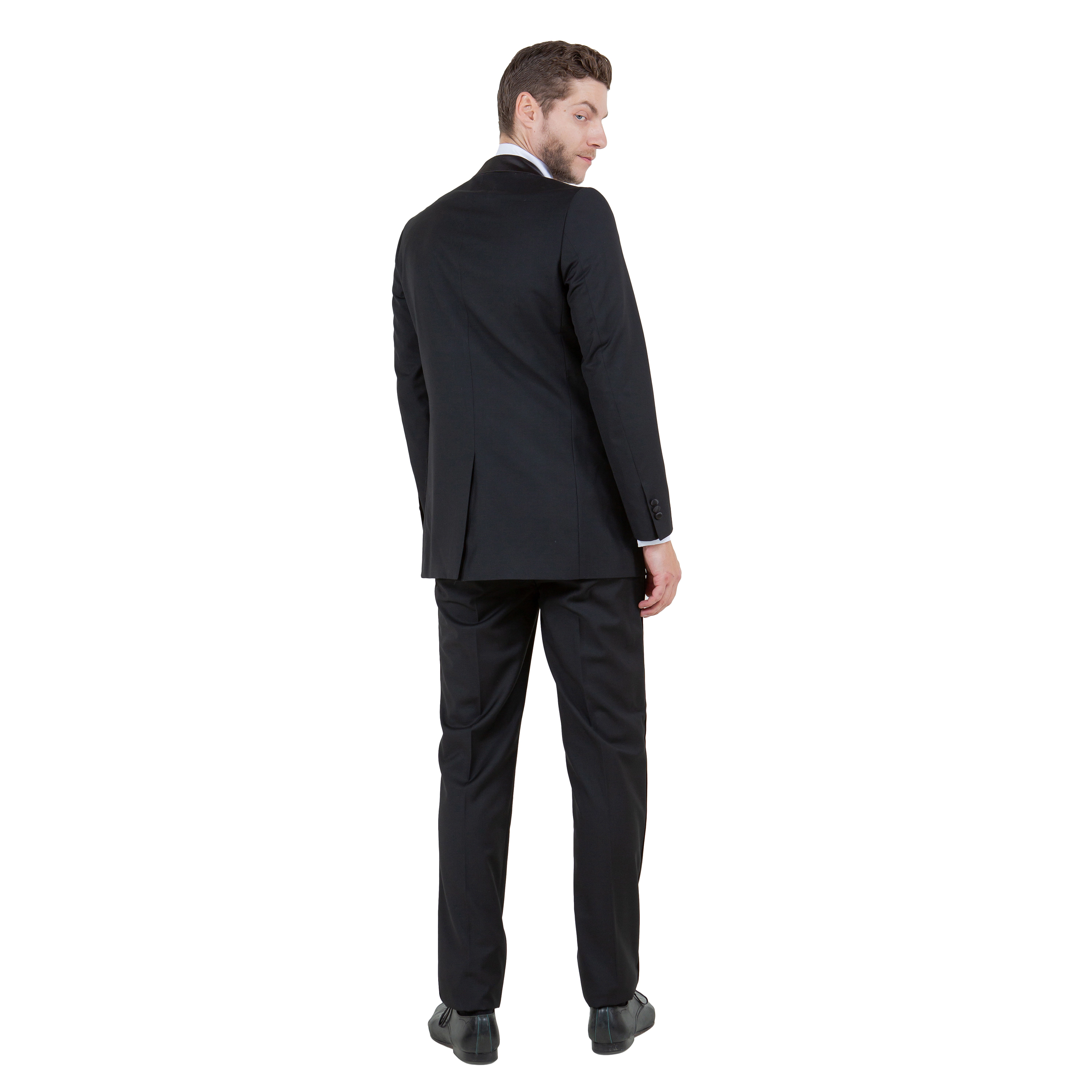 Bryan Michaels Mens 2pc Tuxedo Set, Fabric Trim on Satin Peak Lapel