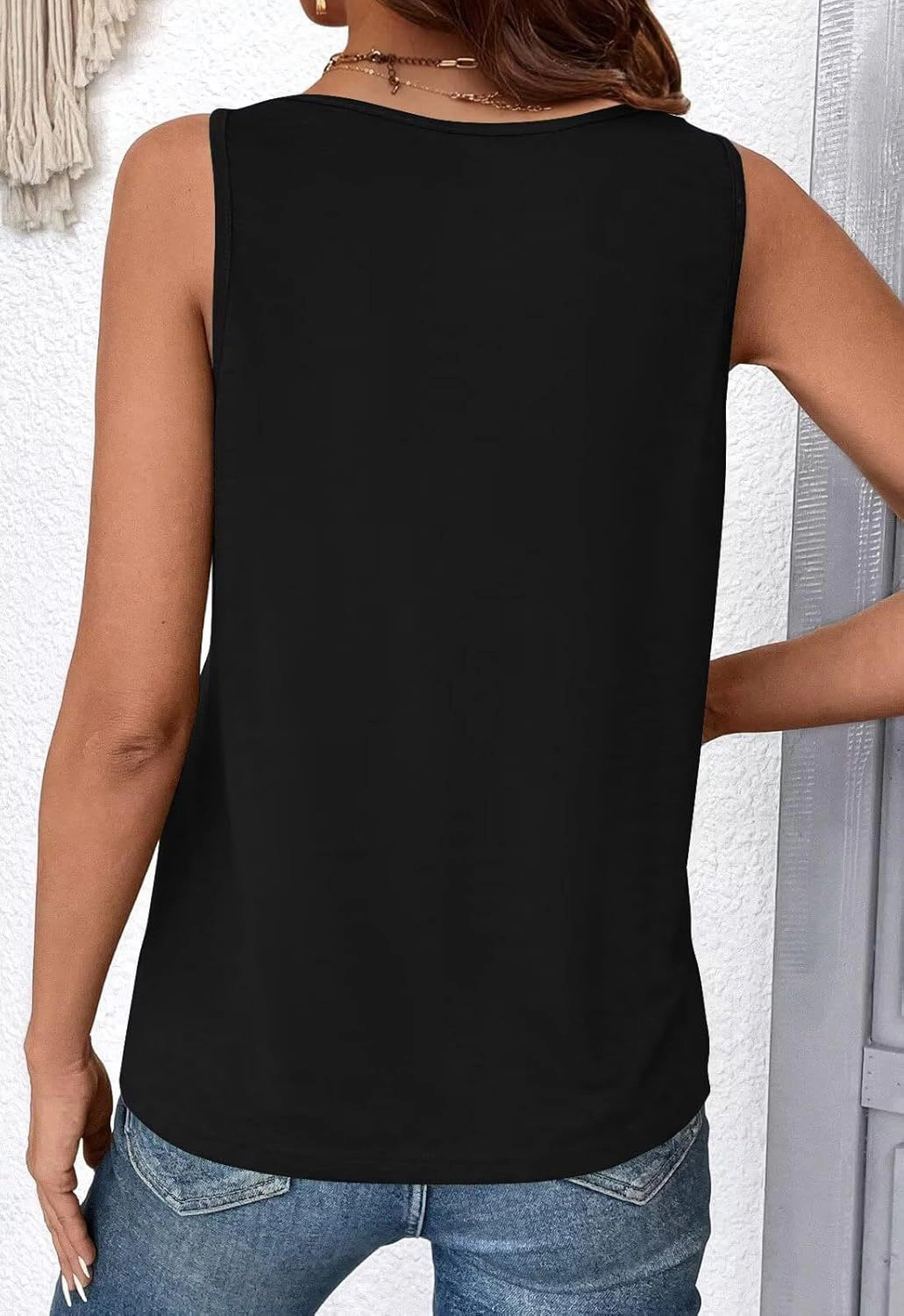 Enchanted Funland Womens V Neck Ruched Sleeveless Casual Tank Tops