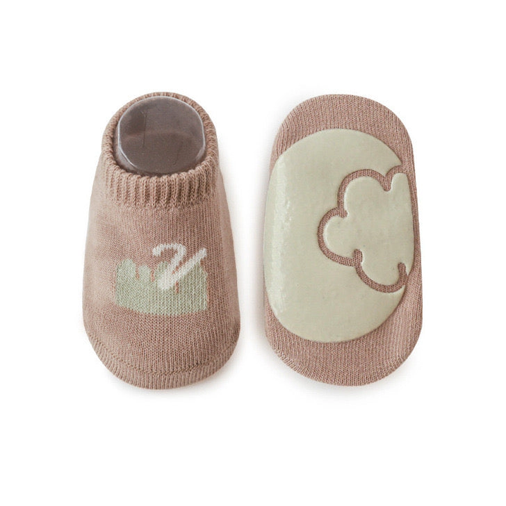 MyKids-USA Kids Girl Embroidered Pattern Non-Slip Floor Soft Socks