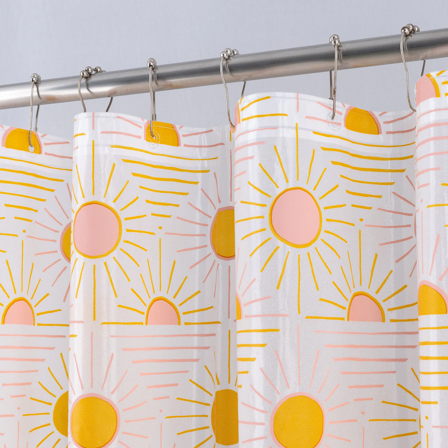 RT Designers Collection 90GSM Peva Glit Printed Sun Shower Curtain 70" x 72" Muticolor