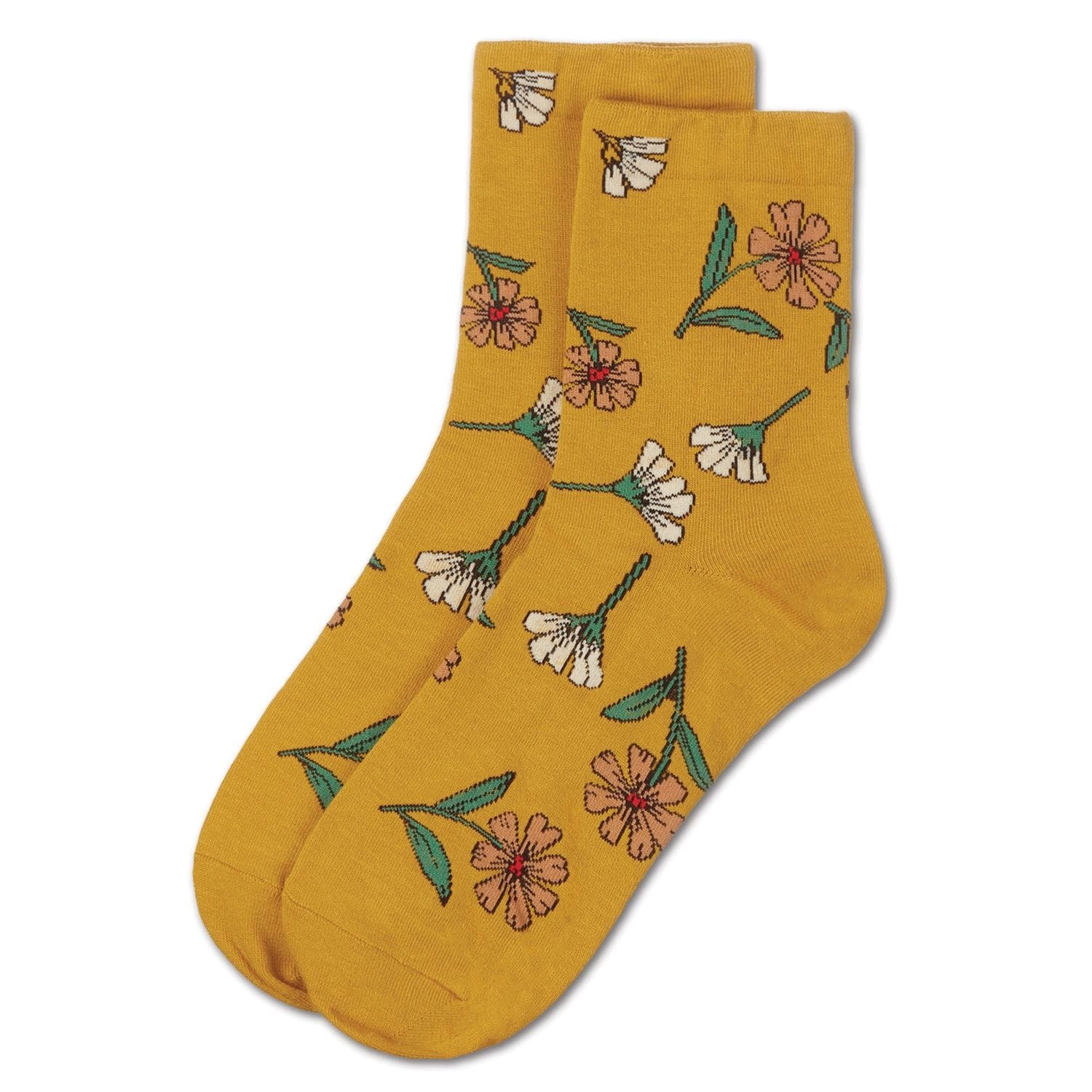 MeMoi Women's Whimsy Floral Crew Socks