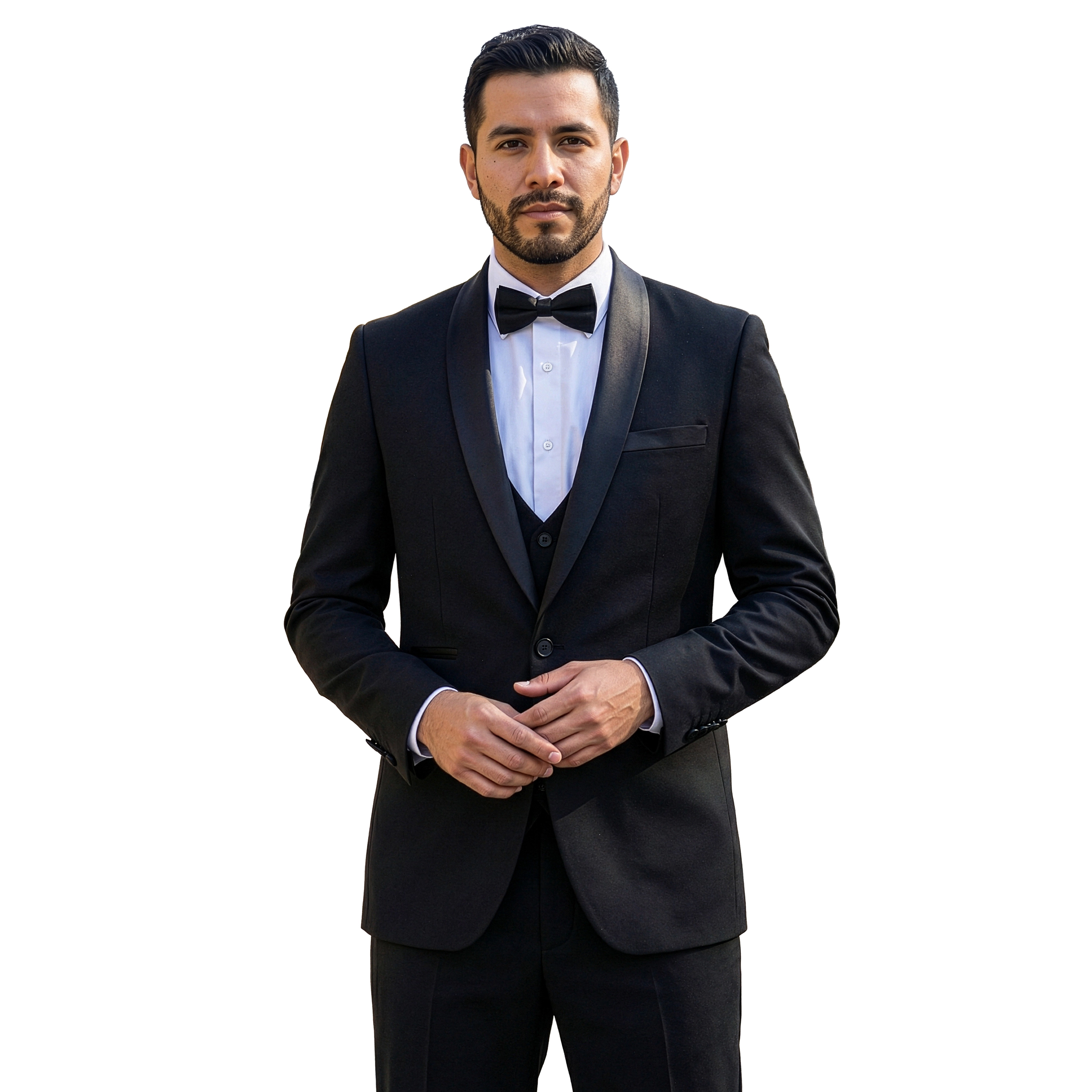 Tazzio Mens Regular Fit 3 Piece Sharkskin Suit Set