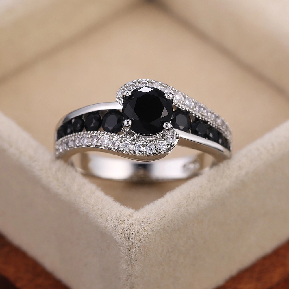 Wardrobe Whimsy Round Cubic Zirconia Twisted Band Engagement Ring for Women