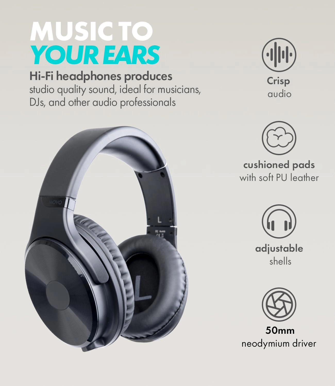 Movo Podcast Equipment Bundle for iPhone Android with Audio Interface 2 Dynamic Mics 2 Headphones and Table Stands