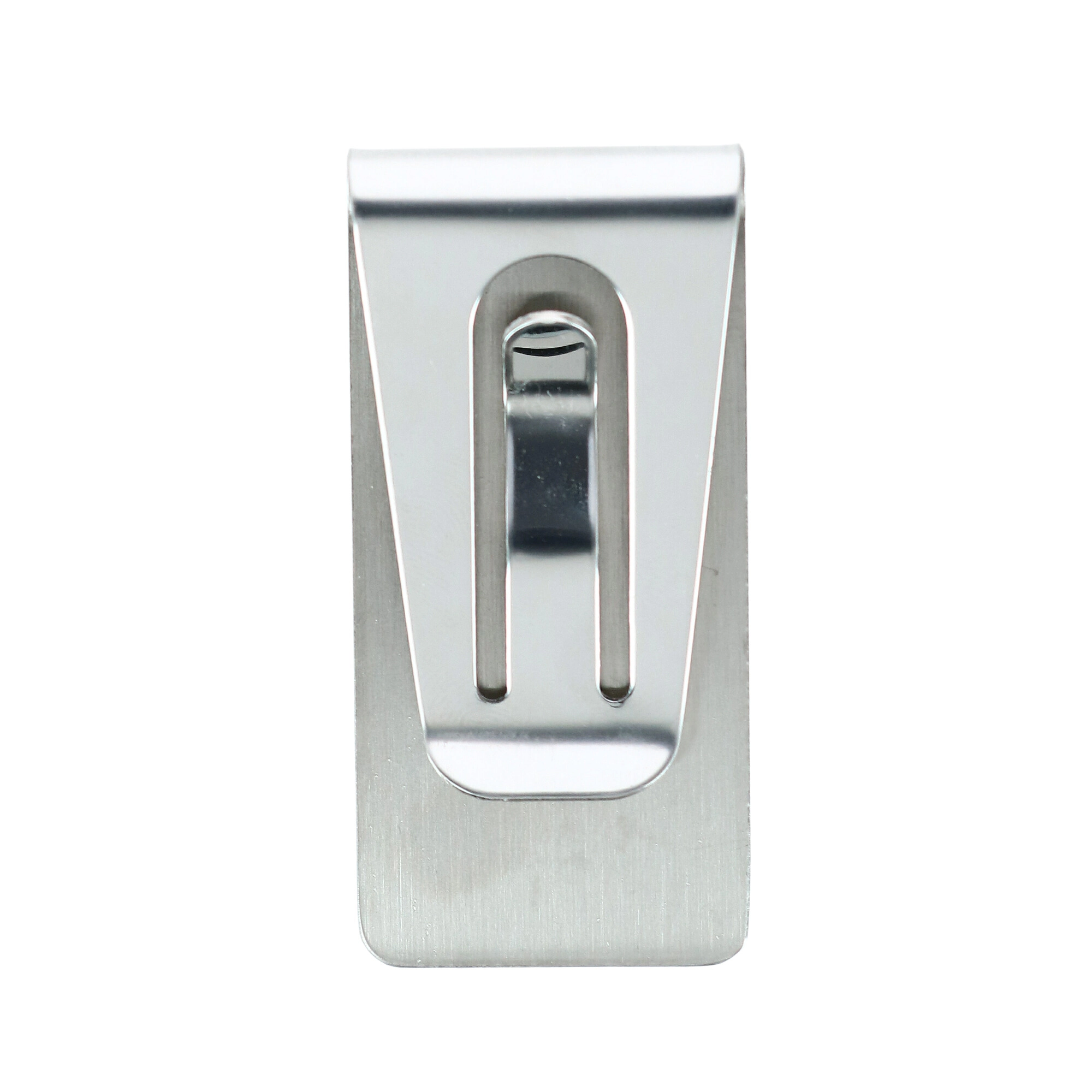 CTM Men's Stainless Steel Checkerboard Money Clip