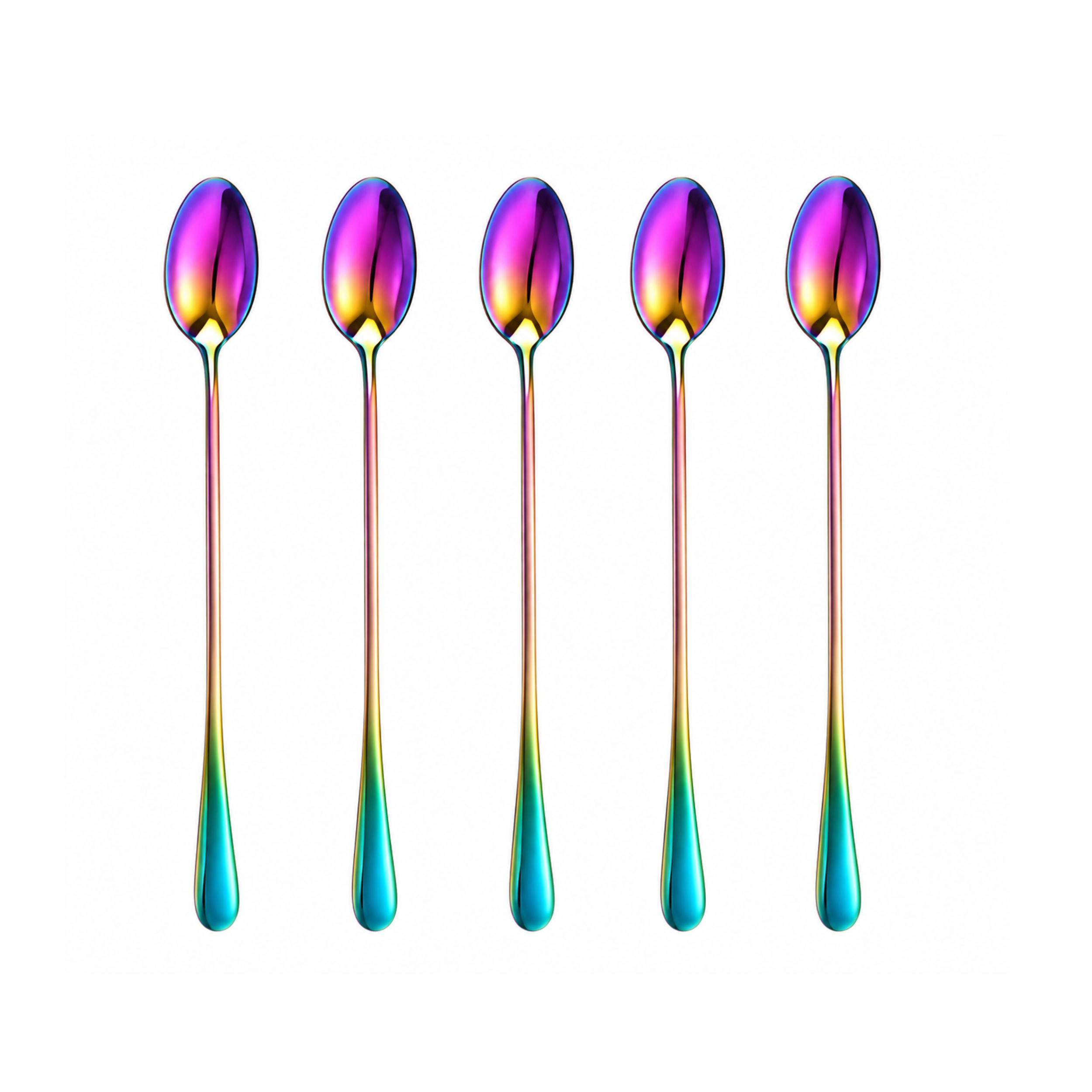 Stock Preferred Pack of 10 Long Handle Stainless Steel Iced Tea Coffee Mixing Spoons