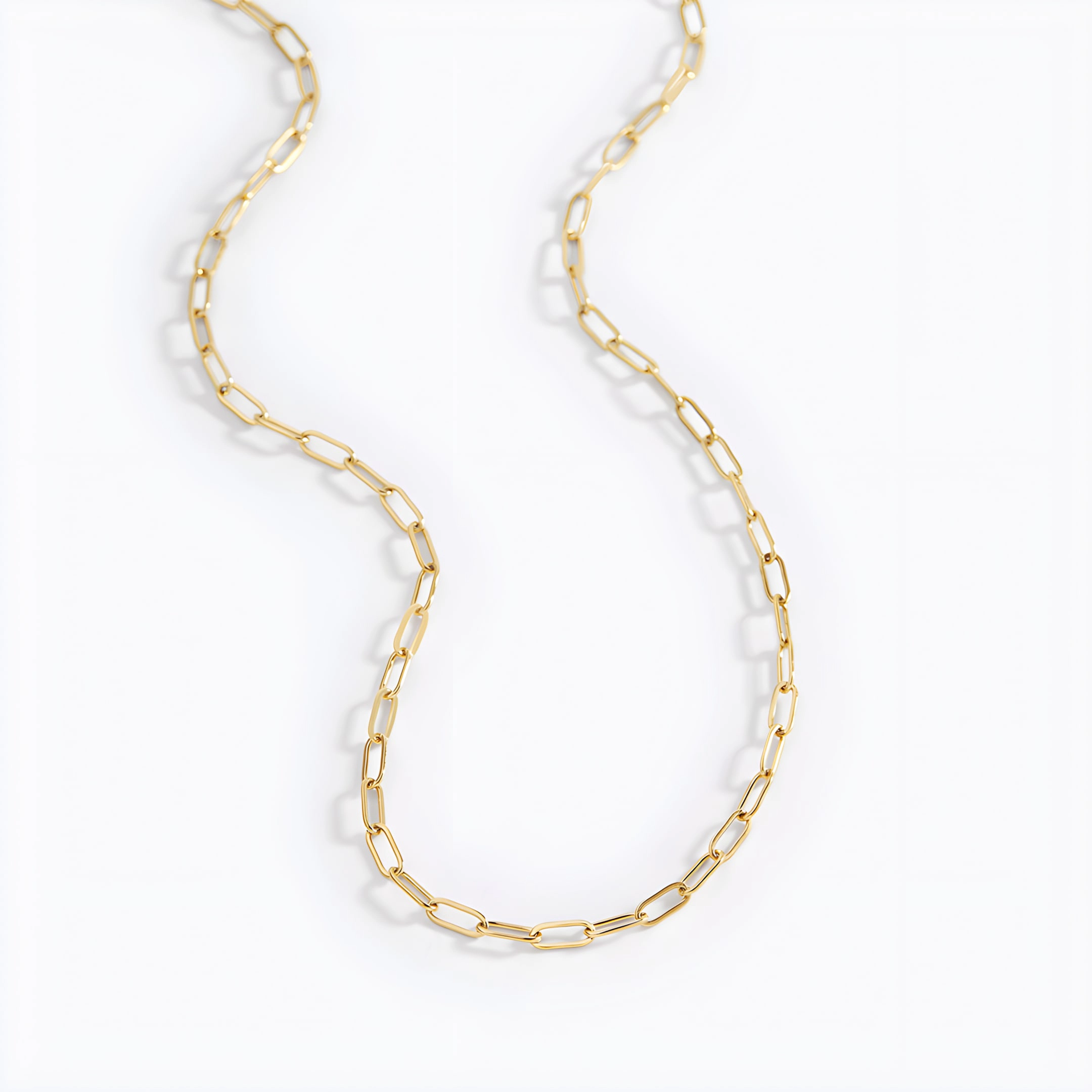 Mint & Lily Women's Thin Paperclip Chain Necklace