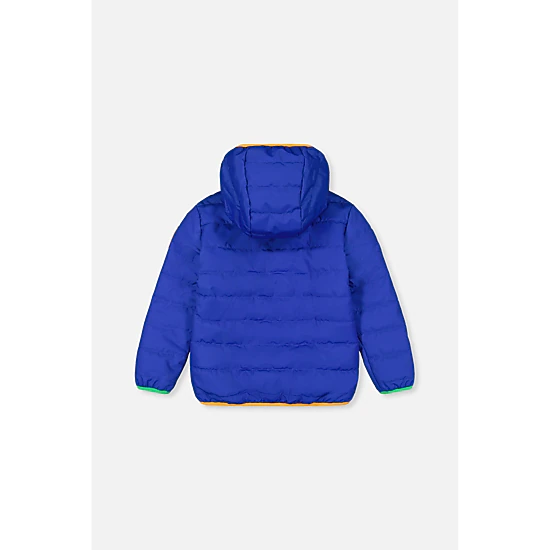 Deux par Deux Boys Hooded Quilted Mid-Season Jacket, Color: Royal