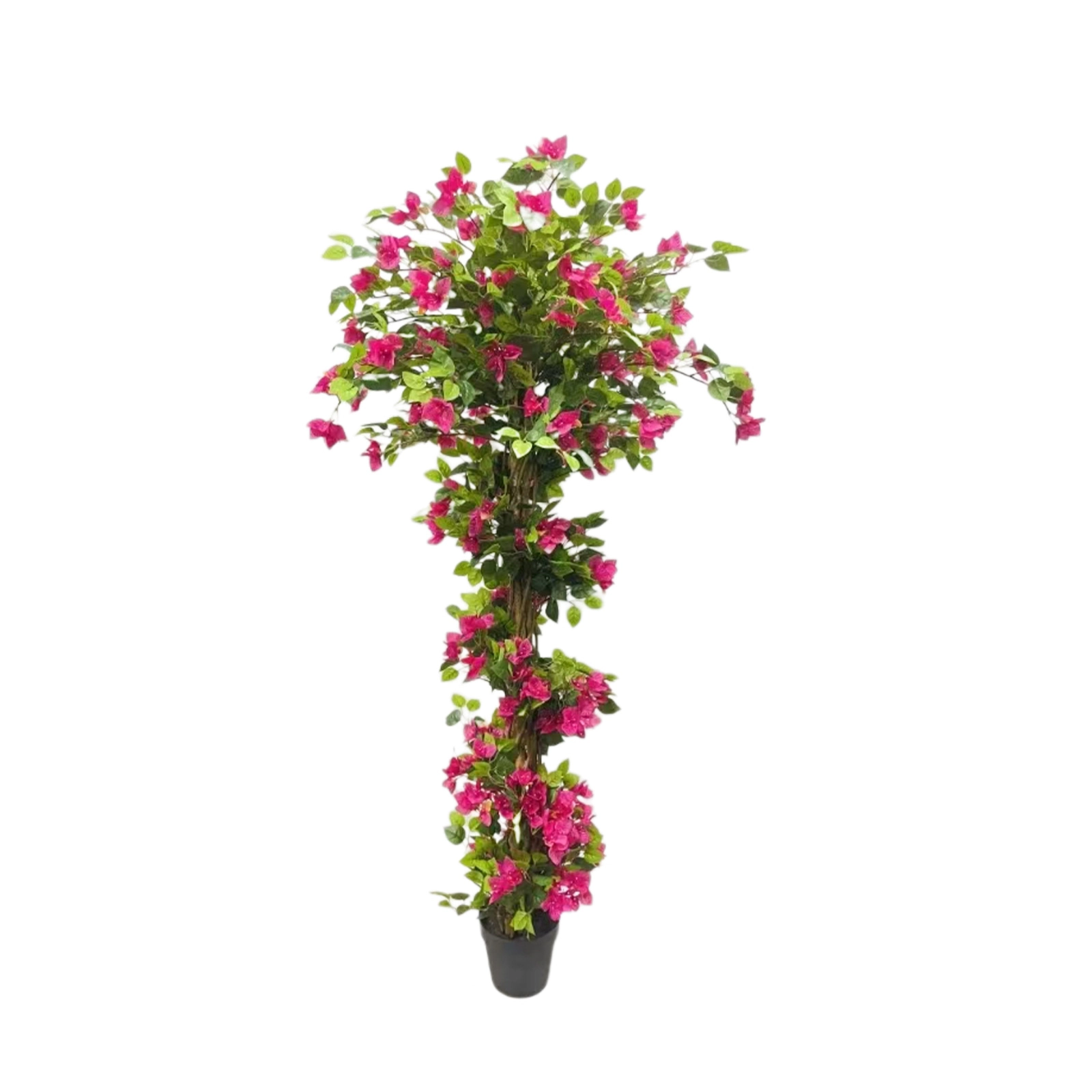 73in Artificial Bougainvillea Tree with Flowers, Realistic Faux Blooming Tree in Pot, Silk Flower Fake Plant