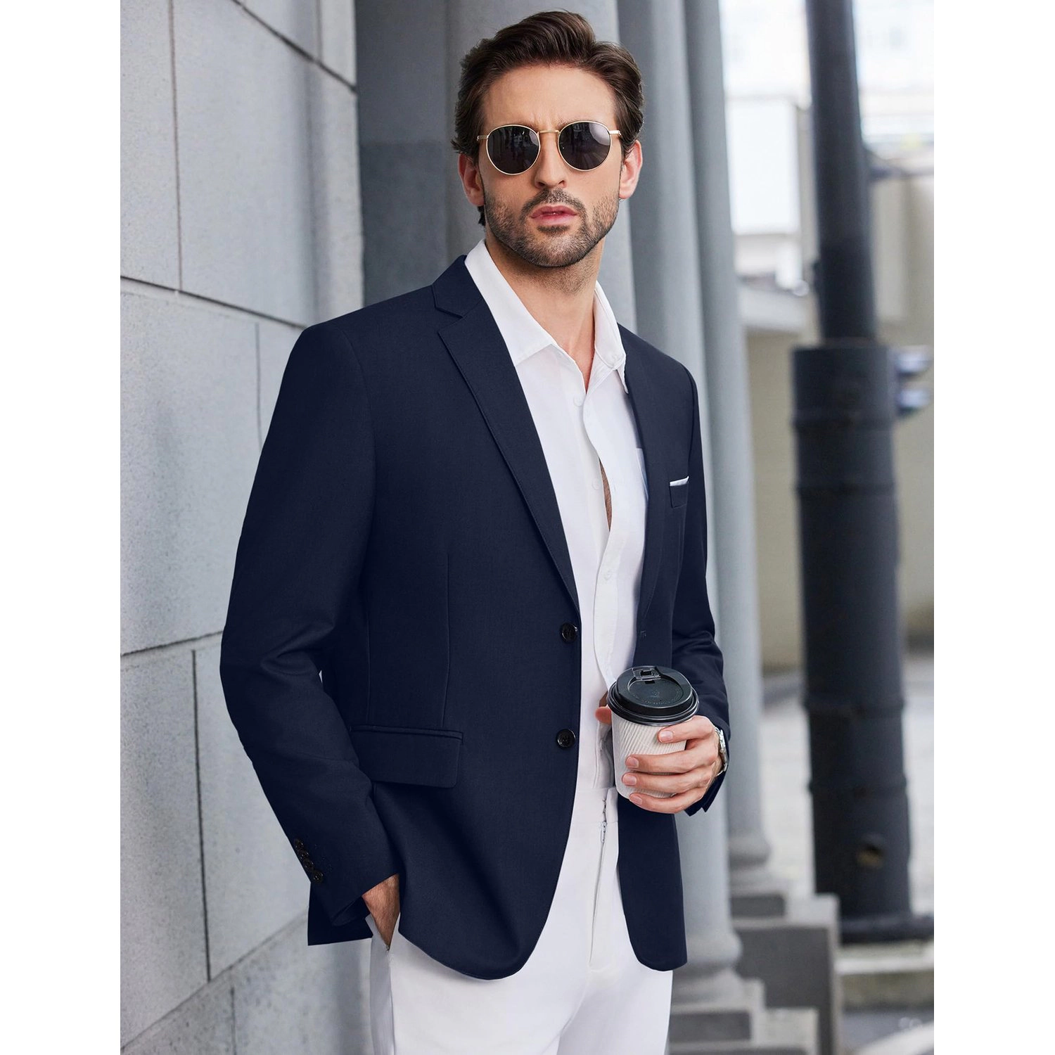 COOFANDY Mens Casual V Neck Short Sleeve T-Shirts  Solid Slim Fit Basic Tees