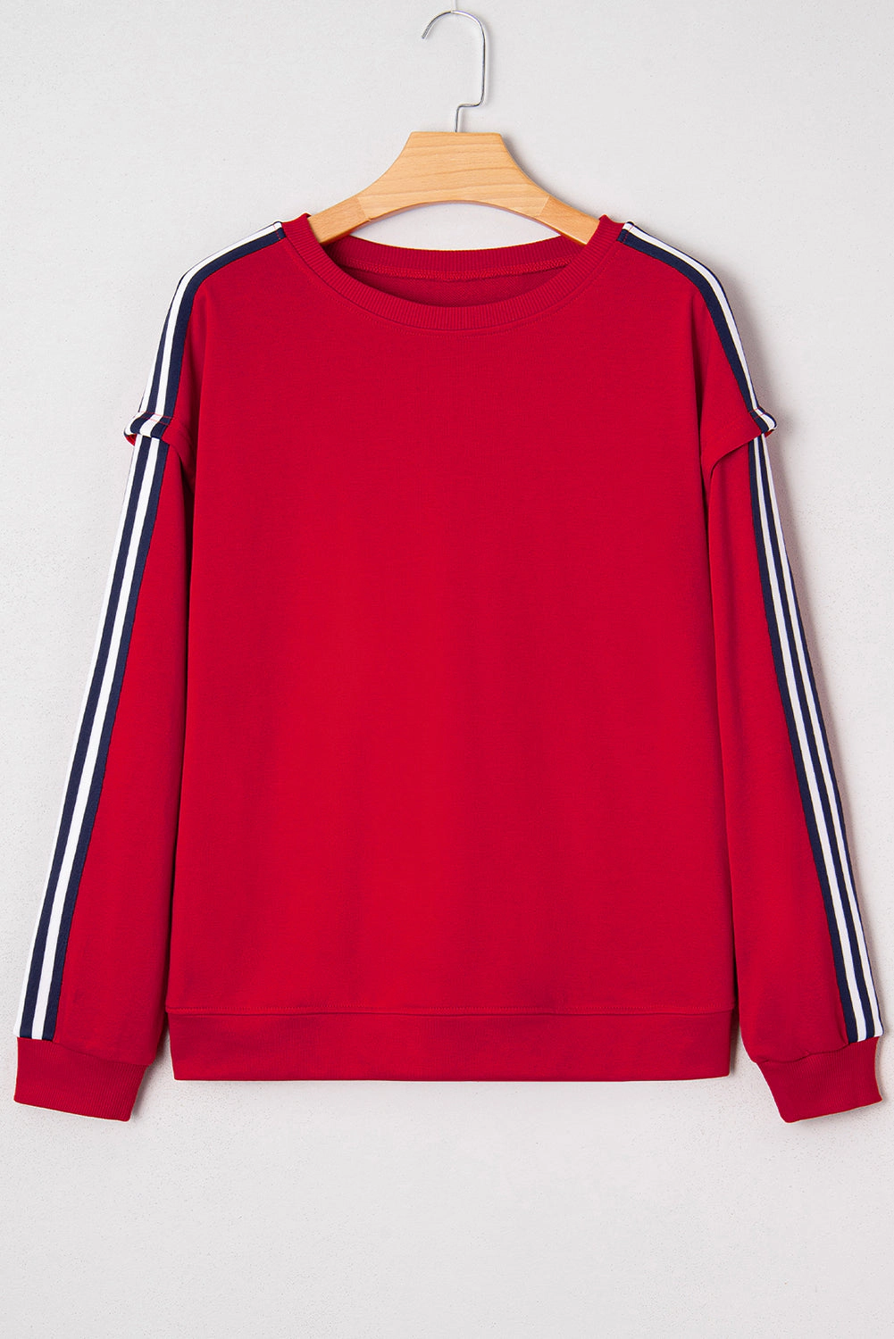 Threaded Pear Seramya Striped Detail Varsity Sweatshirt