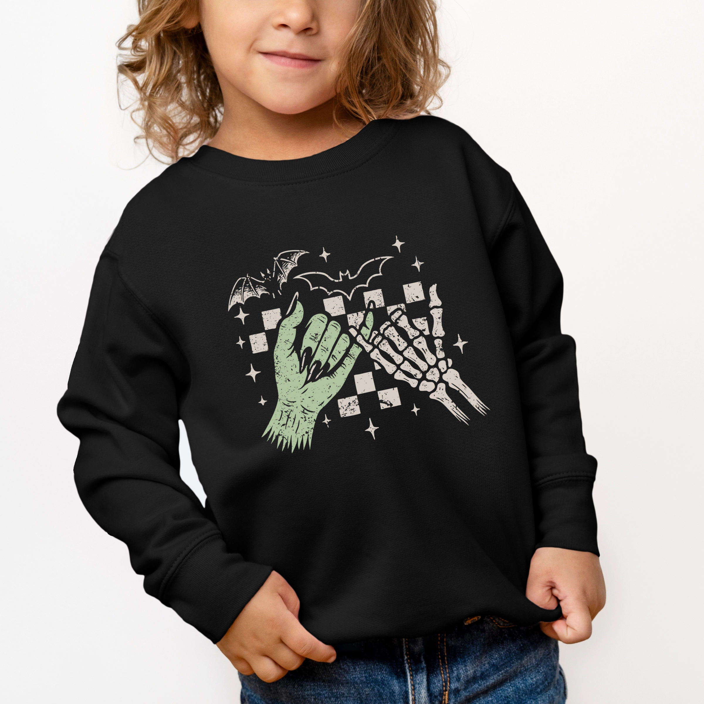 The Juniper Shop - Toddler Graphic Sweatshirt Pinky Promise Skeleton