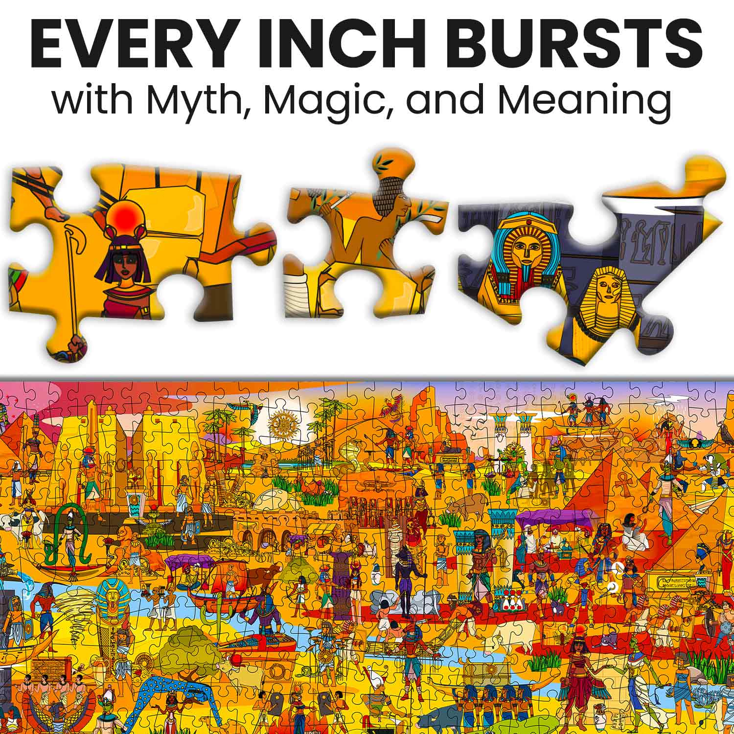 QUOKKA 1000-Piece Jigsaw Puzzles for Adults – Egyptian Gods, Greek Gods and Norse Premium Box, Extra Fun Challenges