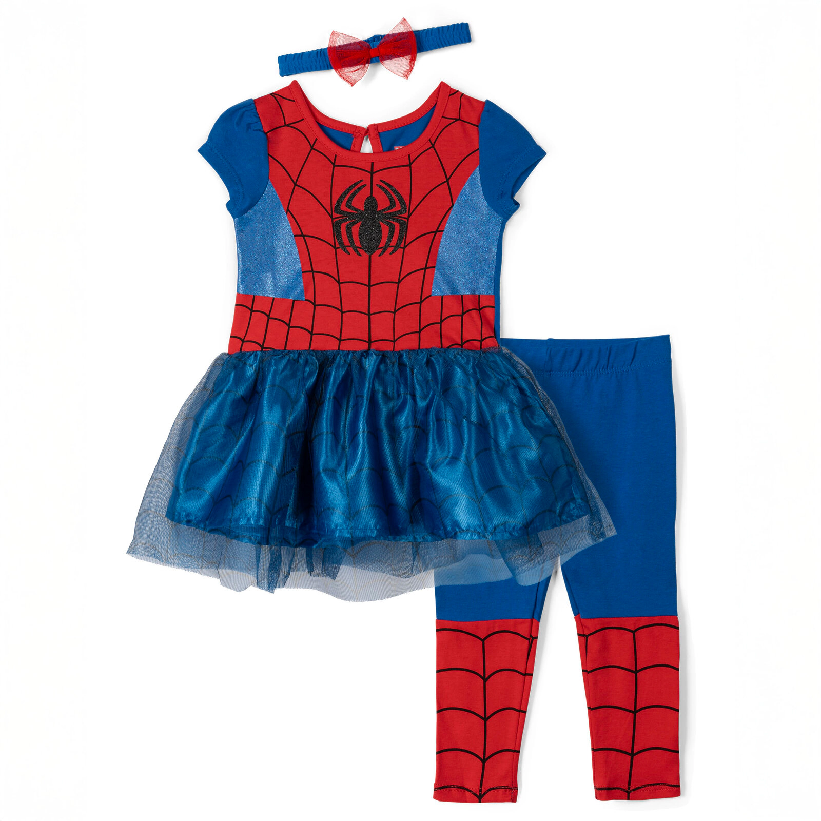 Marvel Spider-Man Baby Girls' Cosplay Tutu Dress and Leggings Set