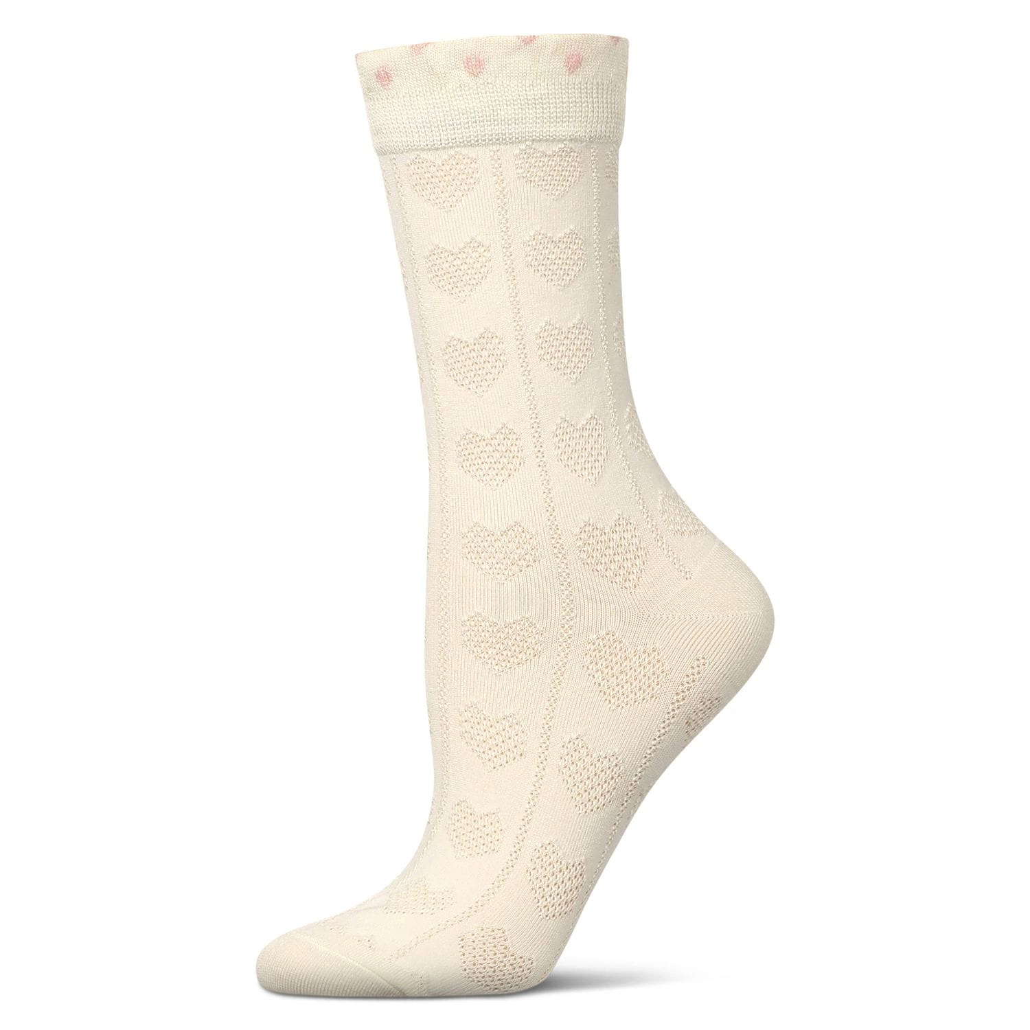 MeMoi Women's 3D Heart Dimensional Crew Socks