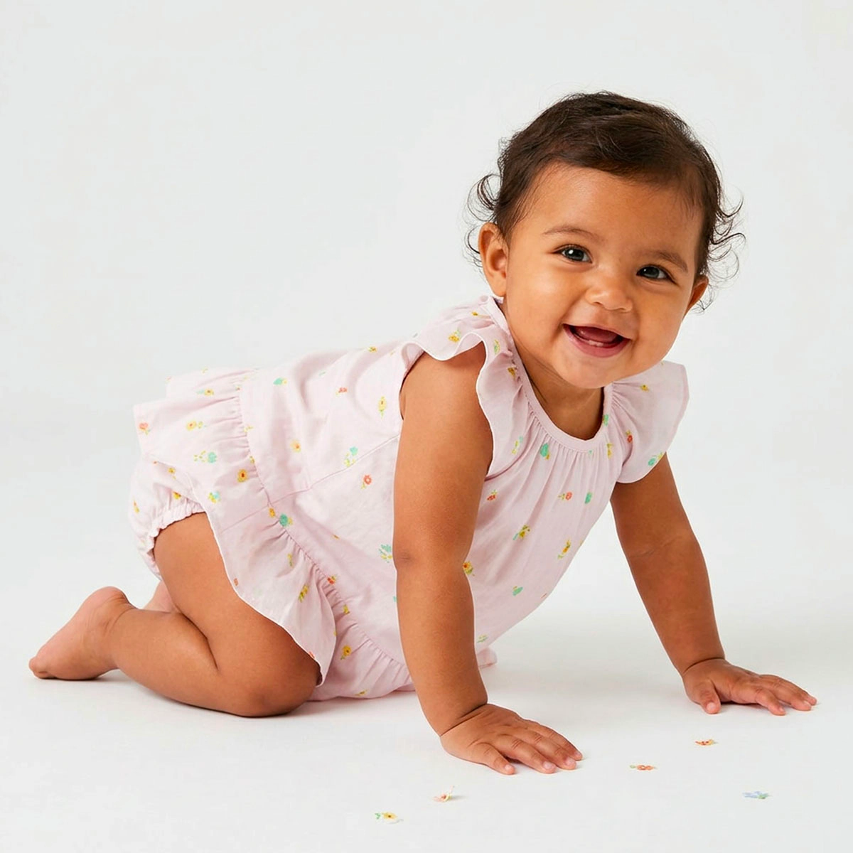 Rockets of Awesome Flutter Woven Dress For Baby Girl