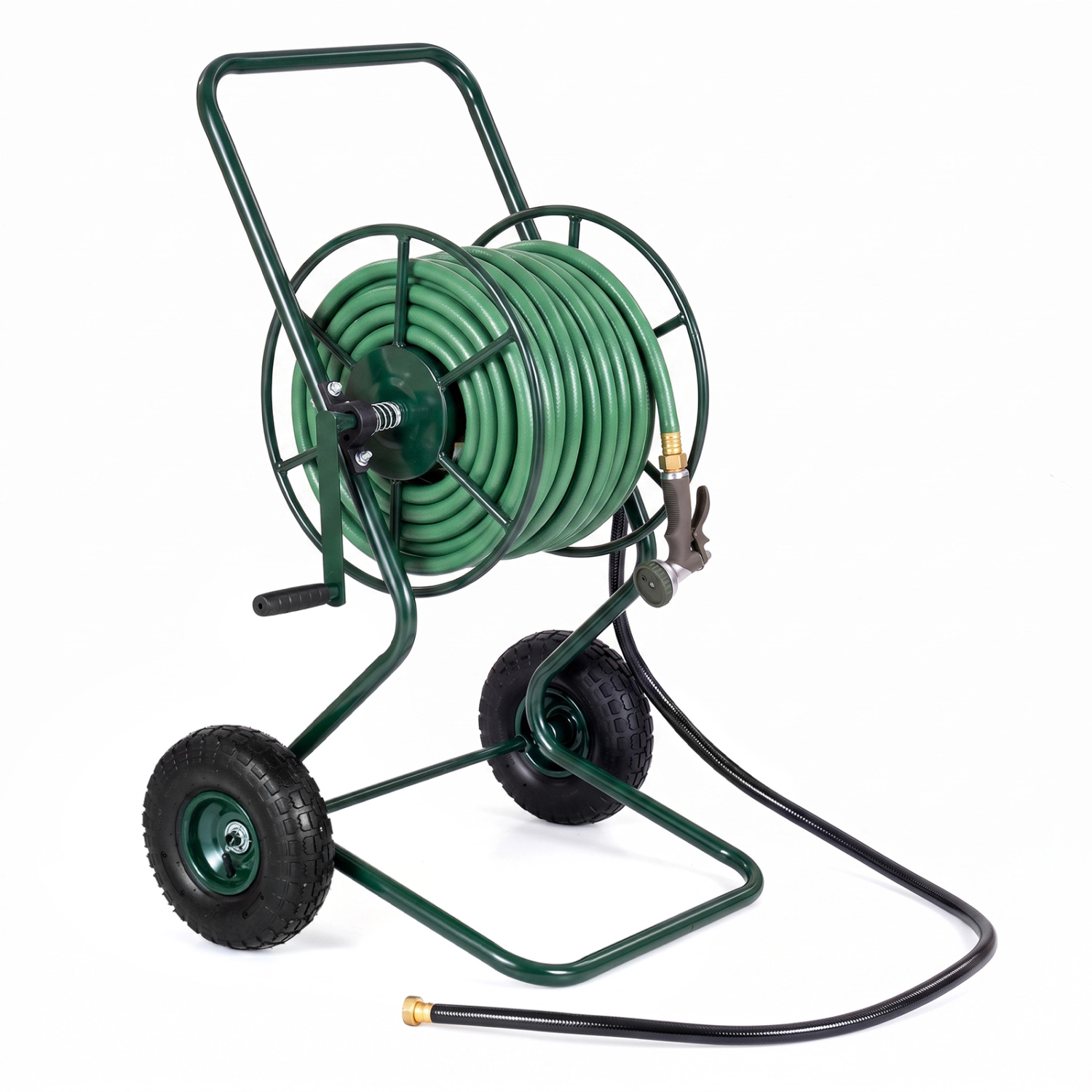 LJG Heavy Duty Garden Hose Reel Cart Holds up to 300 FT of 5/8" Hose