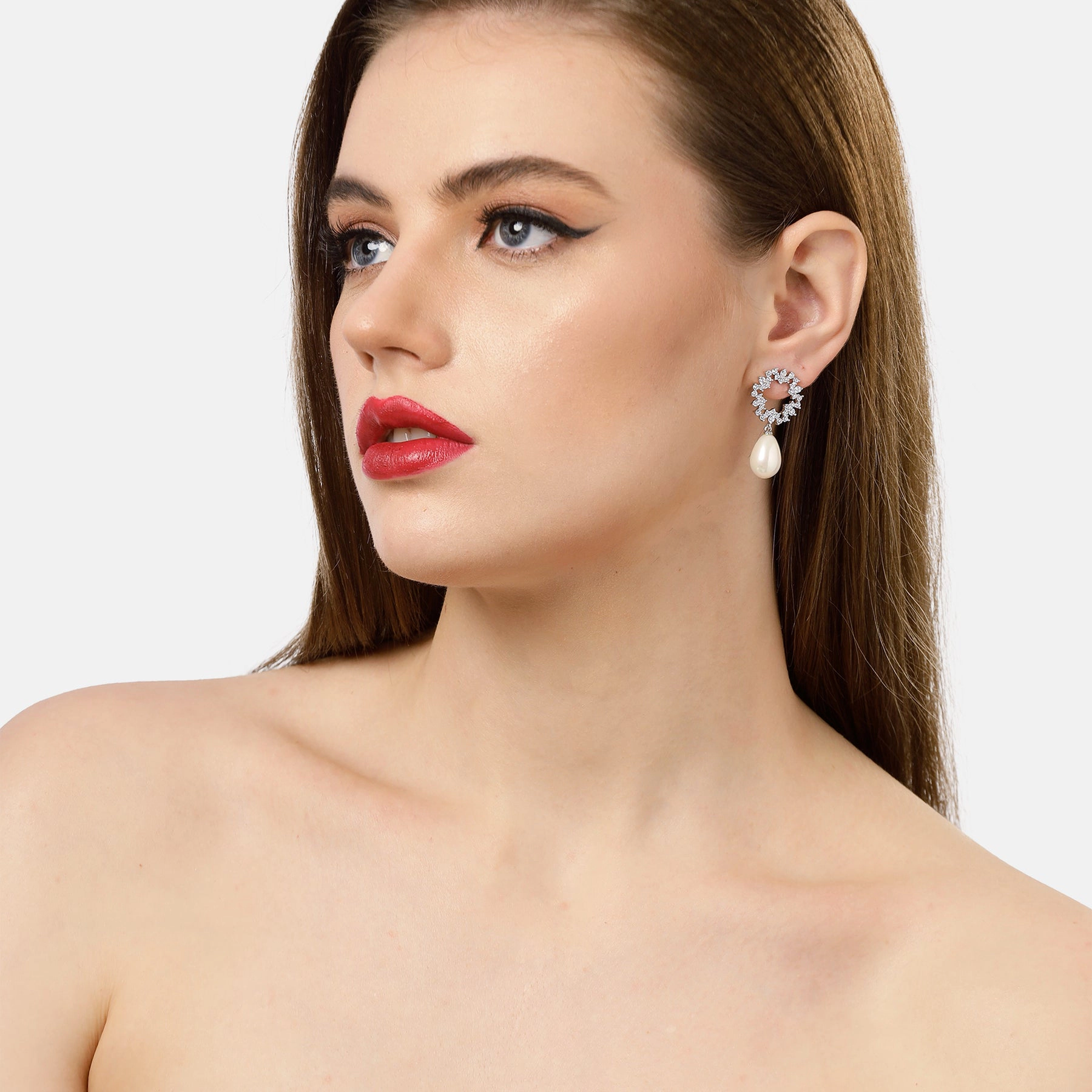 AGP PARIS Womens Circular Charming Hollow Drop Earrings