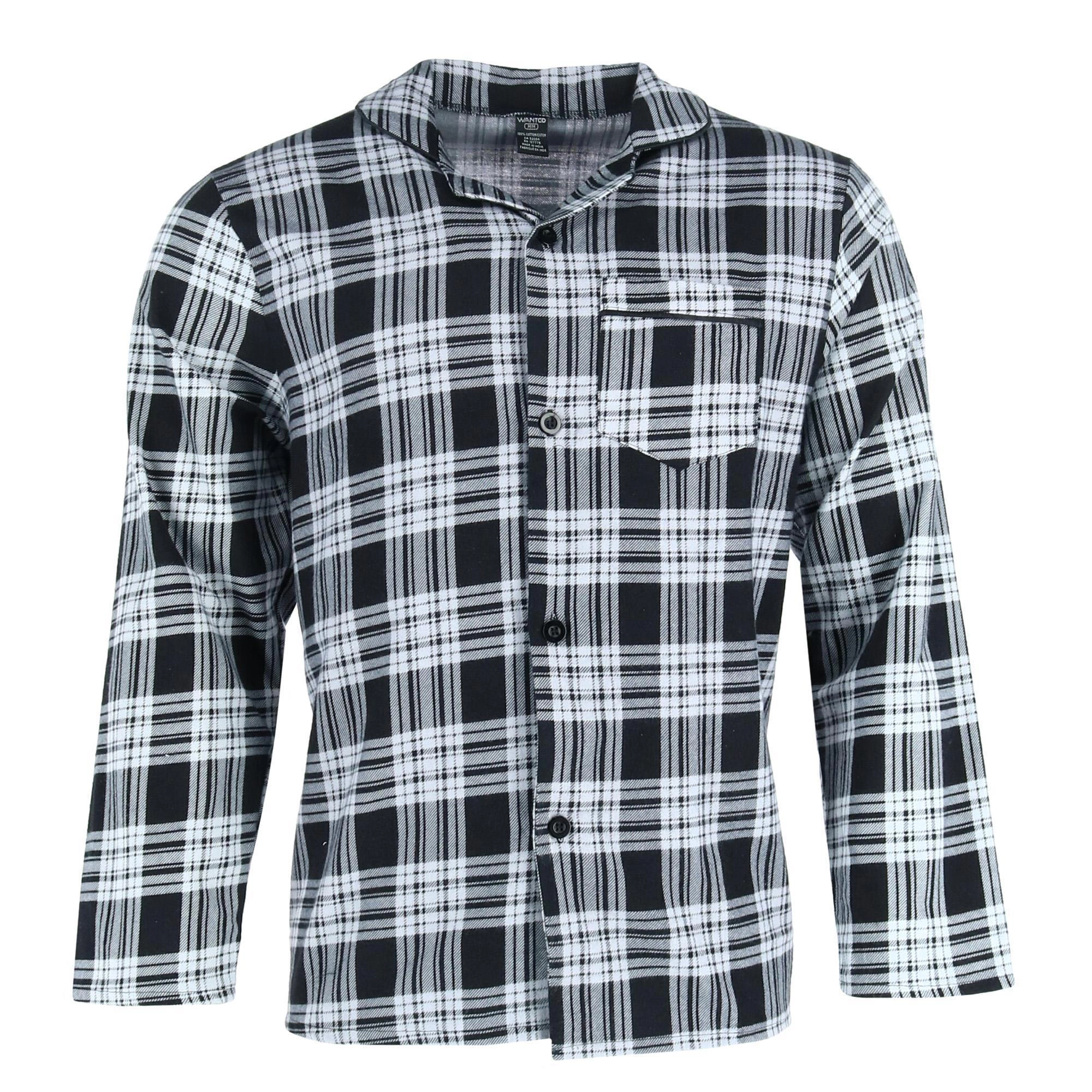 Wanted Men's 100% Cotton Flannel Long Pajama Set