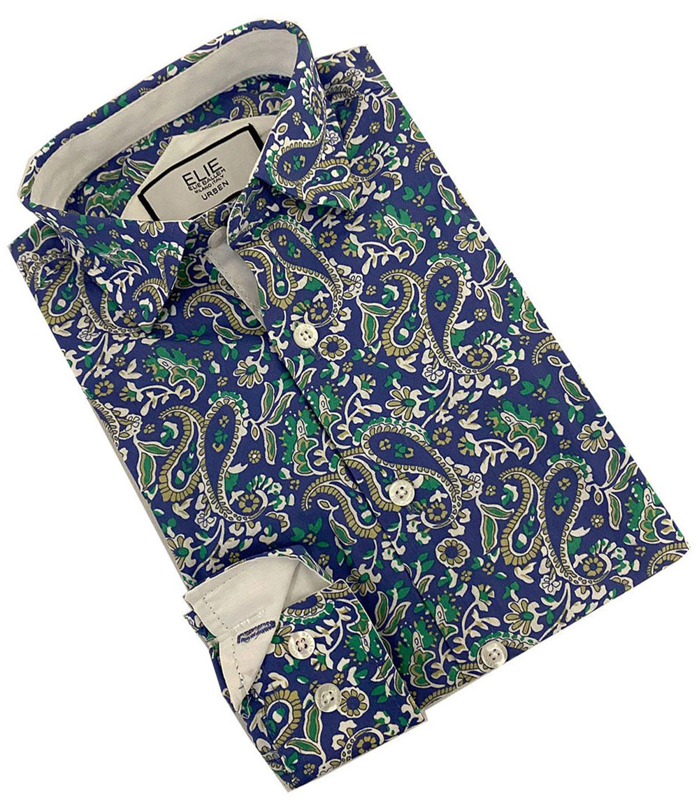 Elie Balleh Boys Slim Fit Paisley Shirt