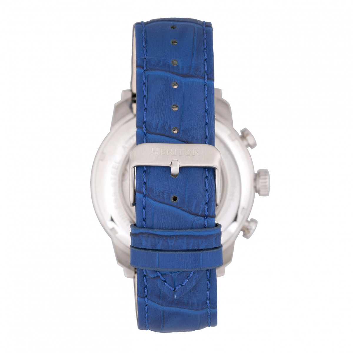 Heritor Automatic Arthur Semi-Skeleton Leather-Band Watch w/ Day/Date