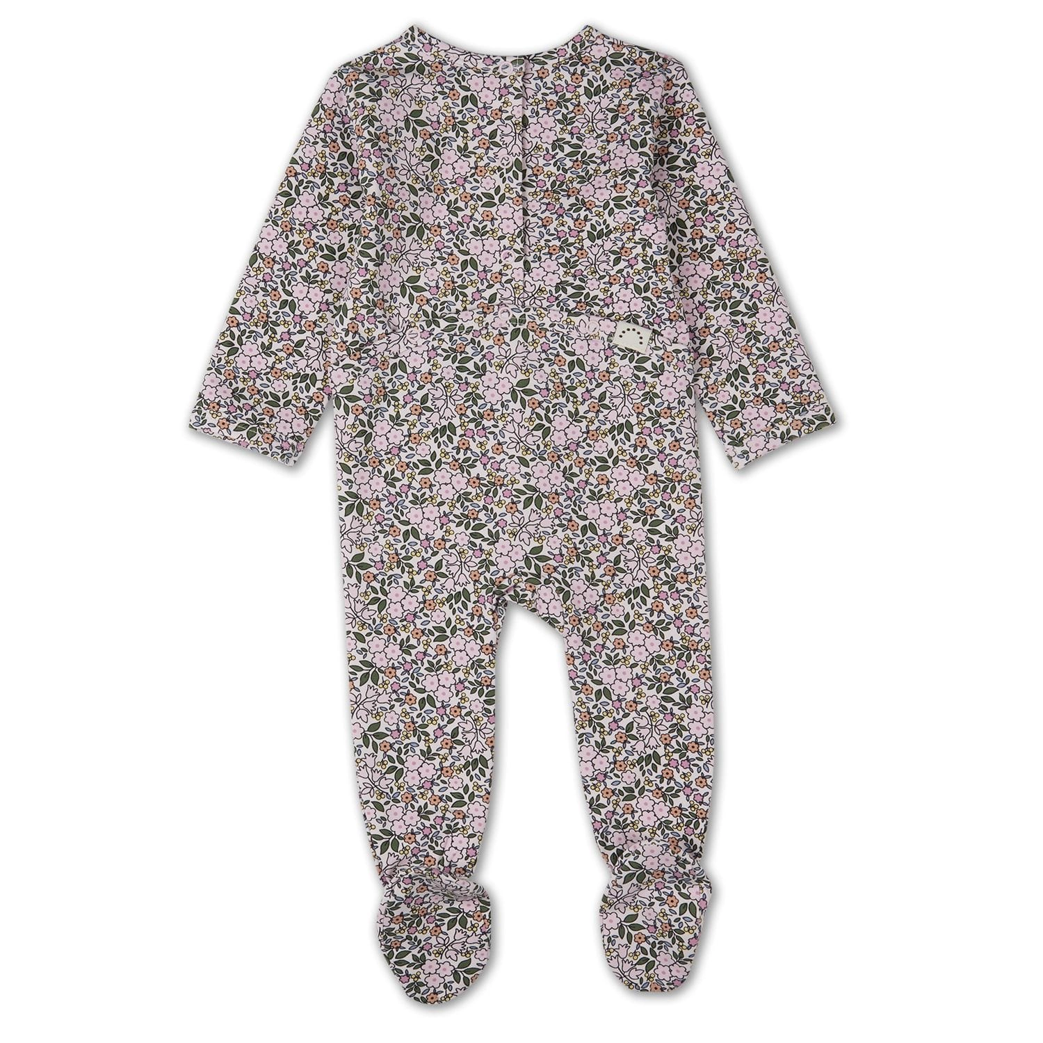 MeMoi Baby and Toddler Girls "Kaleidoscope Bouquet" Cotton Rich Footie