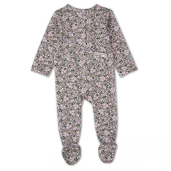 MeMoi Baby and Toddler Girls "Kaleidoscope Bouquet" Cotton Rich Footie