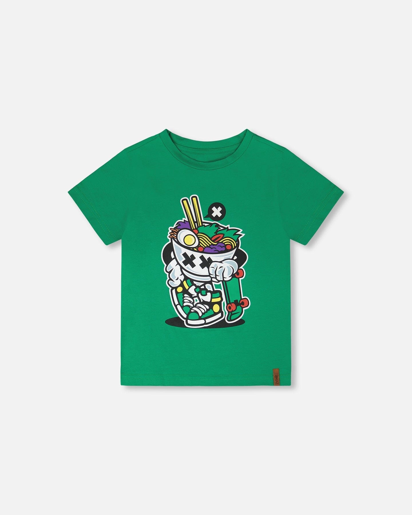 Deux par Boys Organic Cotton Jersey Noodle and Skate Graphic Print T-Shirt