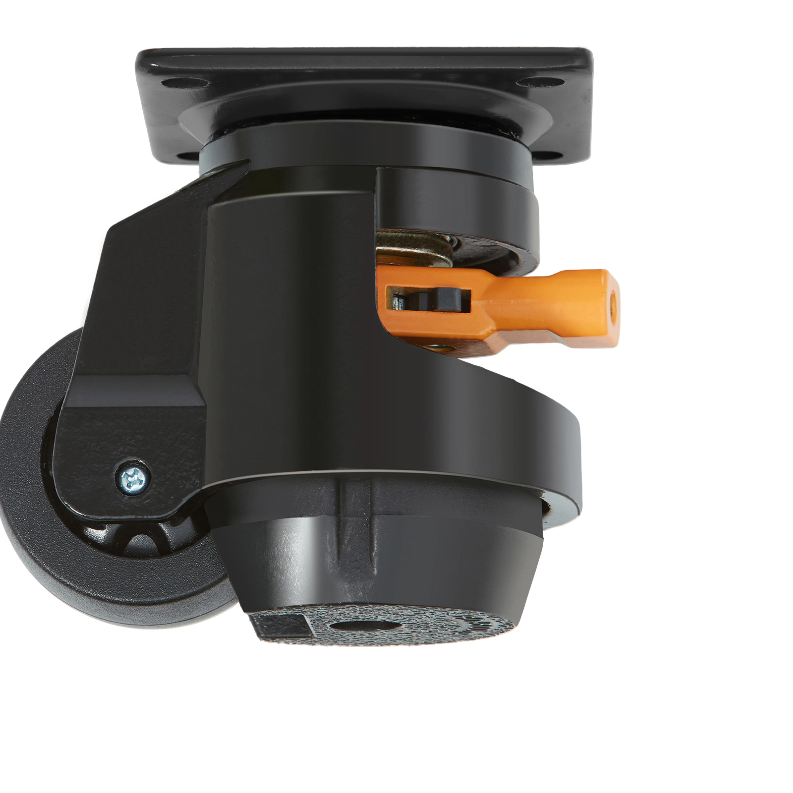 HONGGE 2.5-Inch Leveling Casters, Set of 4, Adjustable Swivel Wheels with Handle, 2200 lbs Capacity
