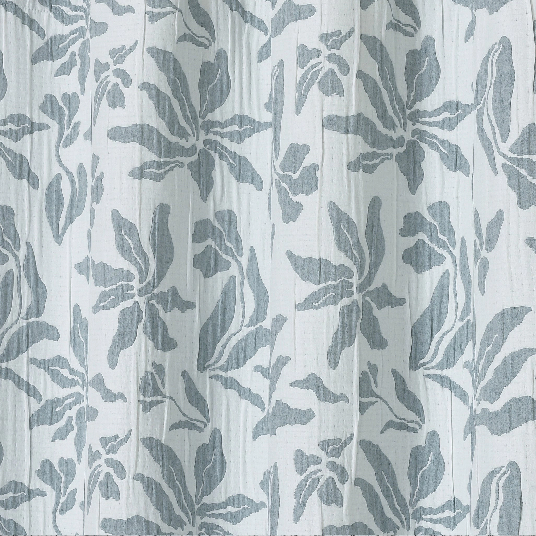 Dainty Home Julianna Floral Jacquard Textured Soft Polyester Fabric Shower Curtain, 72" x 72"
